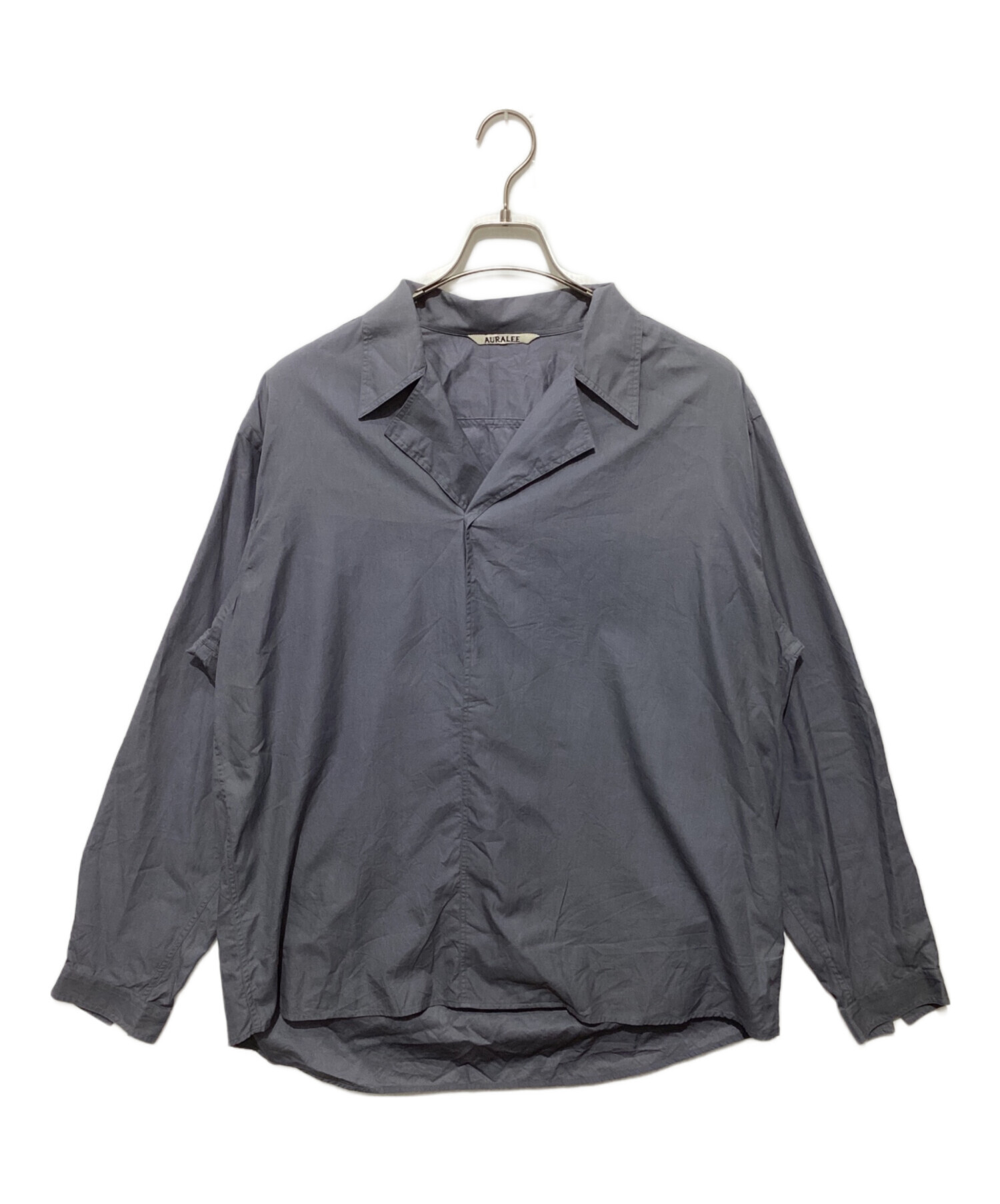 AURALEE WASHED FINX TWILL SHIRTS BLACK 5