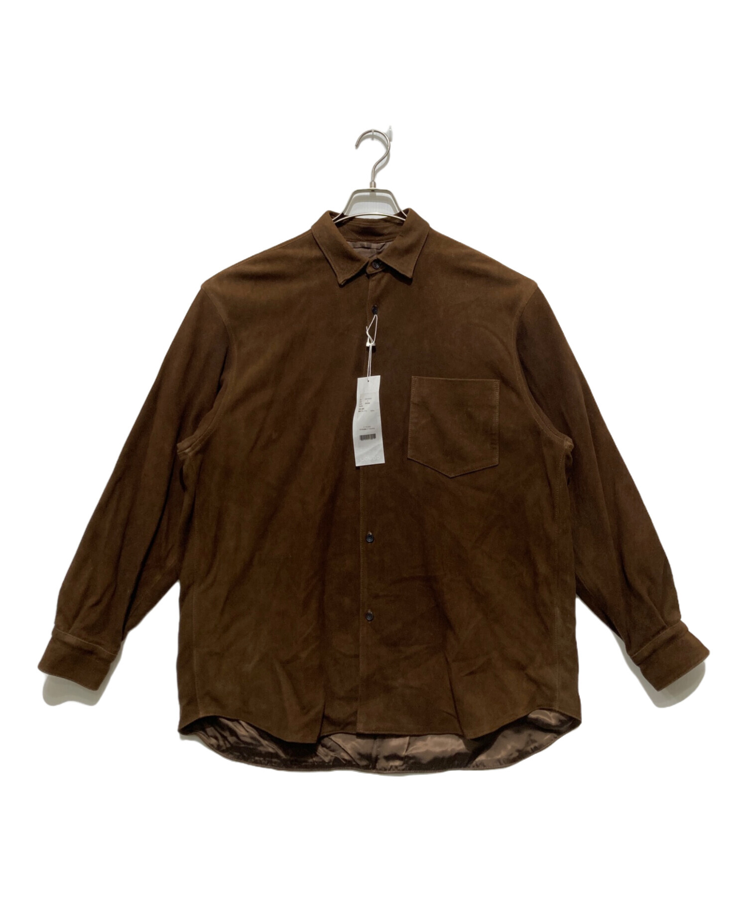 中古・古着通販】COMOLI (コモリ) スエードコモリシャツ ブラウン
