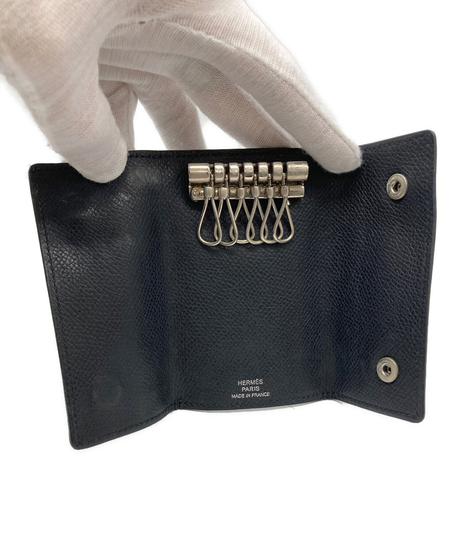中古・古着通販】HERMES (エルメス) セリエ6連キーケース ブラック