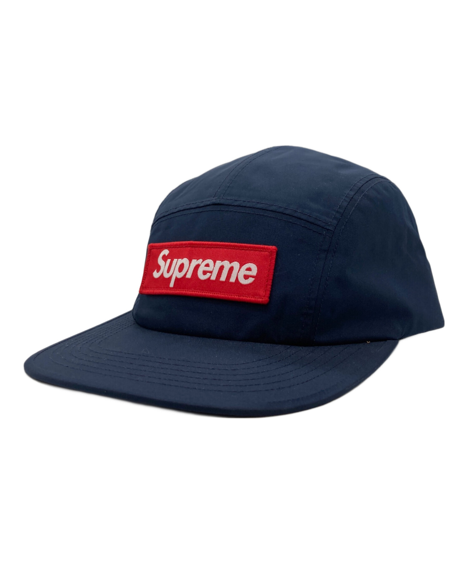 SUPREME ロゴ キャンプキャップ ネイビー supreme キャンプ
