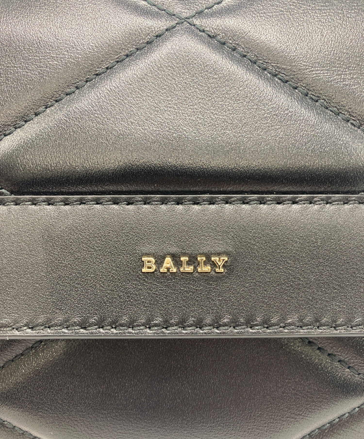 BALLY 577 バリー ワンショルダーバッグ ナイロン キルティング レザー Bally（バリー） ショルダーバッグ レザー ベージュ キルティング ロゴ