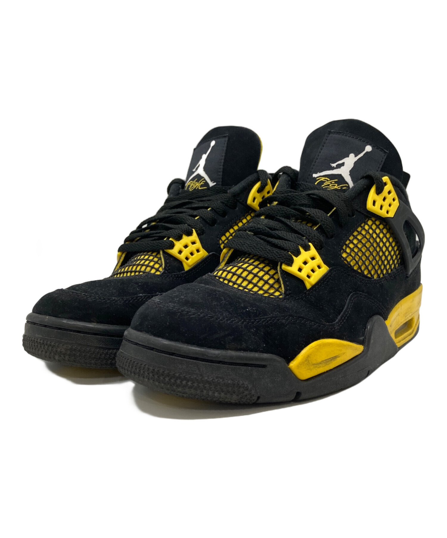 中古・古着通販】NIKE (ナイキ) Air Jordan 4 Retro ブラック×イエロー 