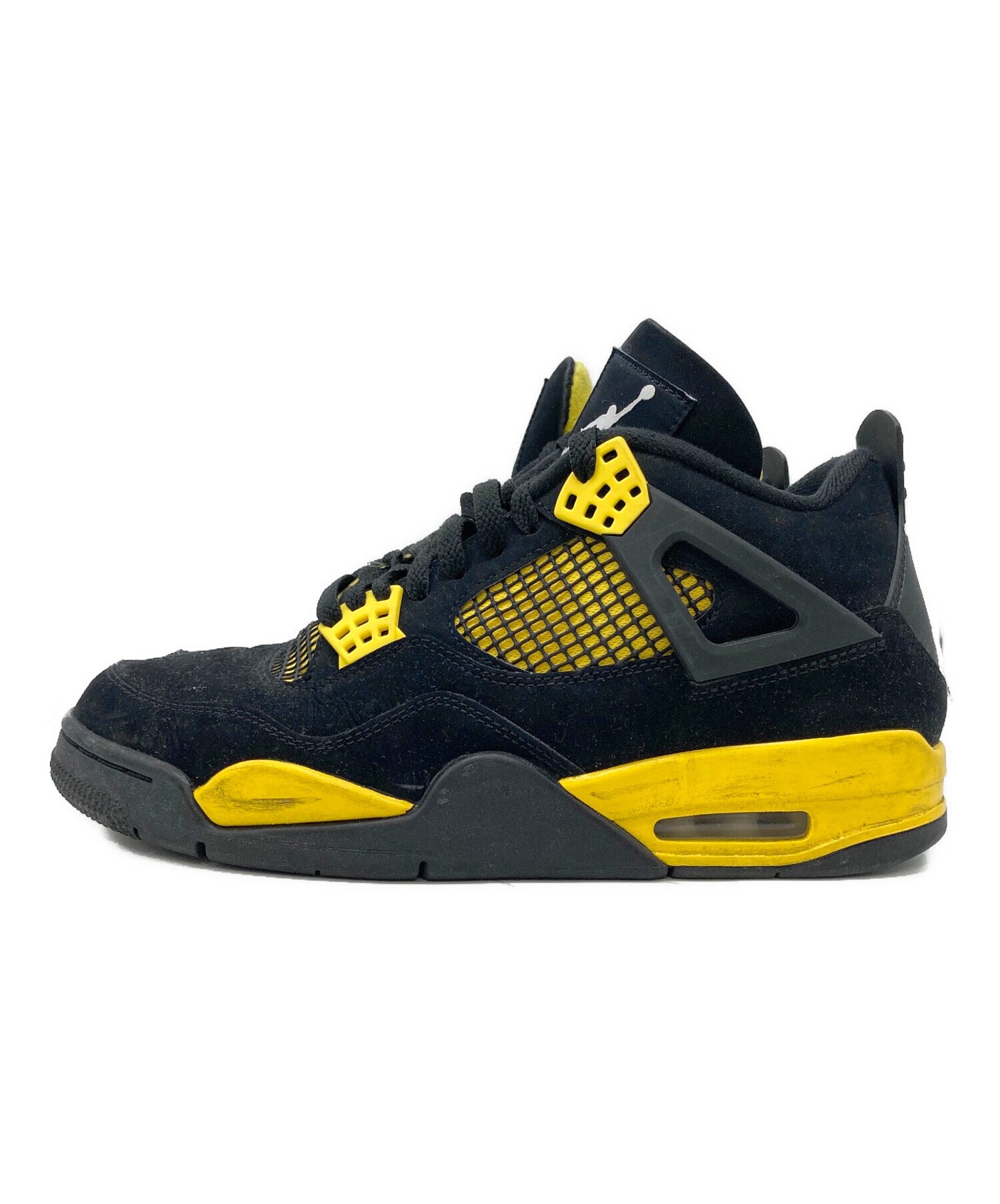 中古・古着通販】NIKE (ナイキ) Air Jordan 4 Retro ブラック×イエロー 