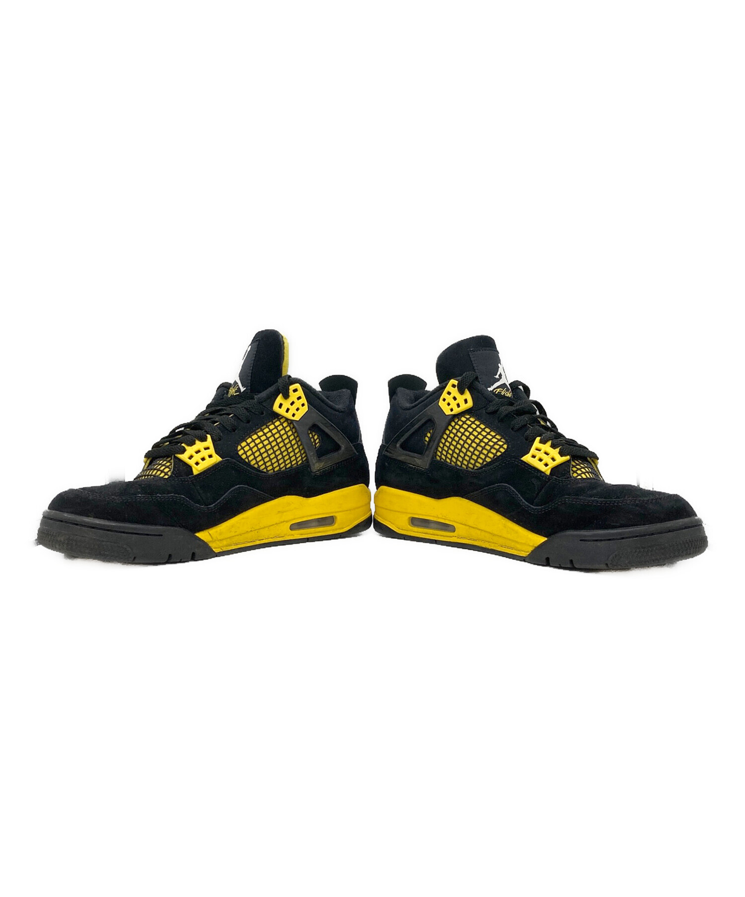 中古・古着通販】NIKE (ナイキ) Air Jordan 4 Retro ブラック×イエロー 