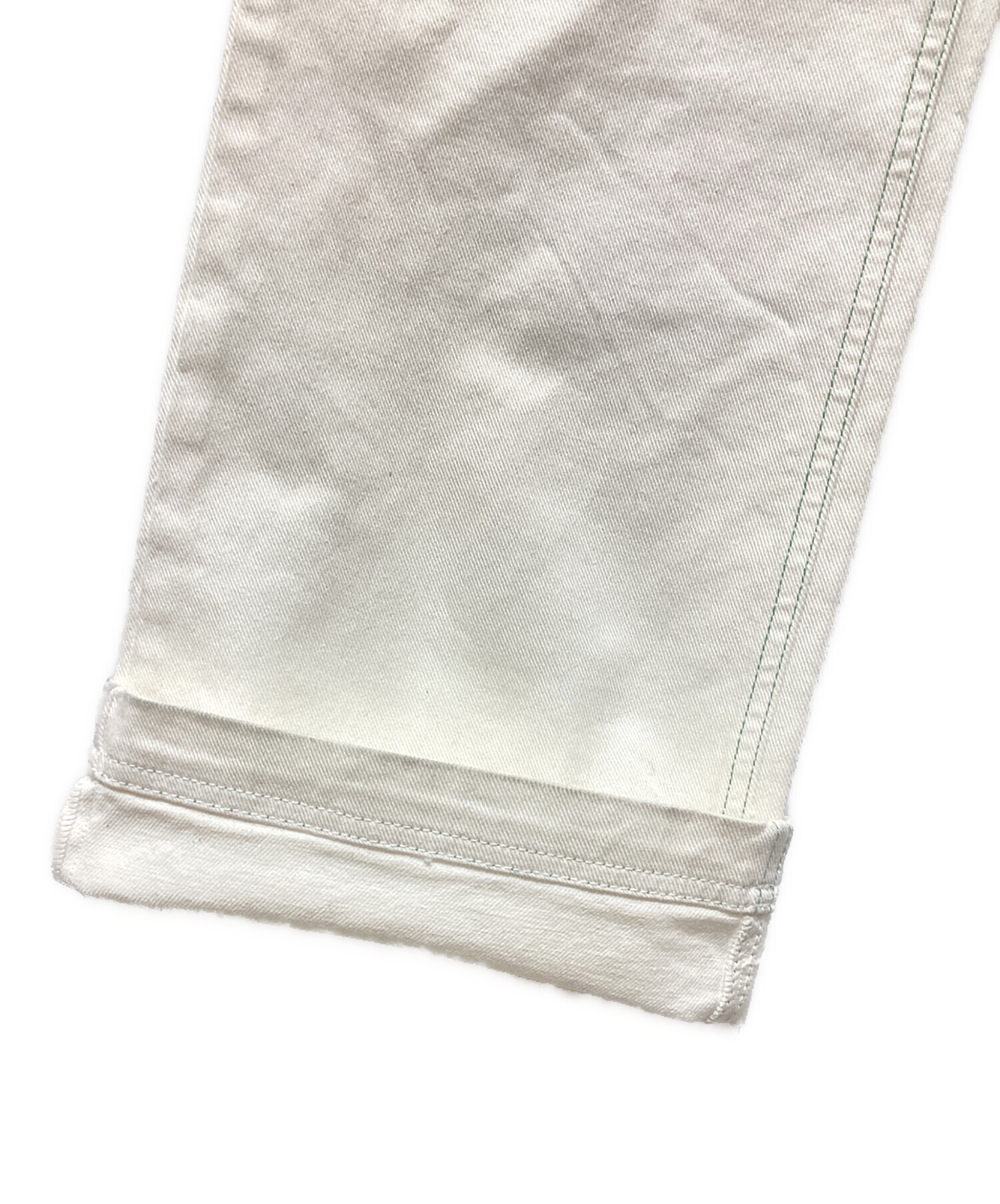 中古・古着通販】MARNI (マルニ) グリーンステッチデニムパンツ 