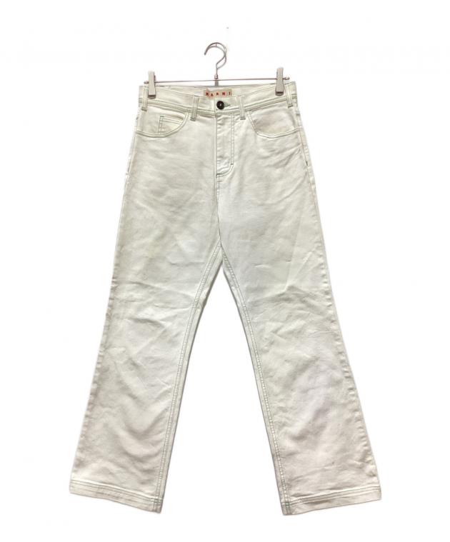 中古・古着通販】MARNI (マルニ) グリーンステッチデニムパンツ
