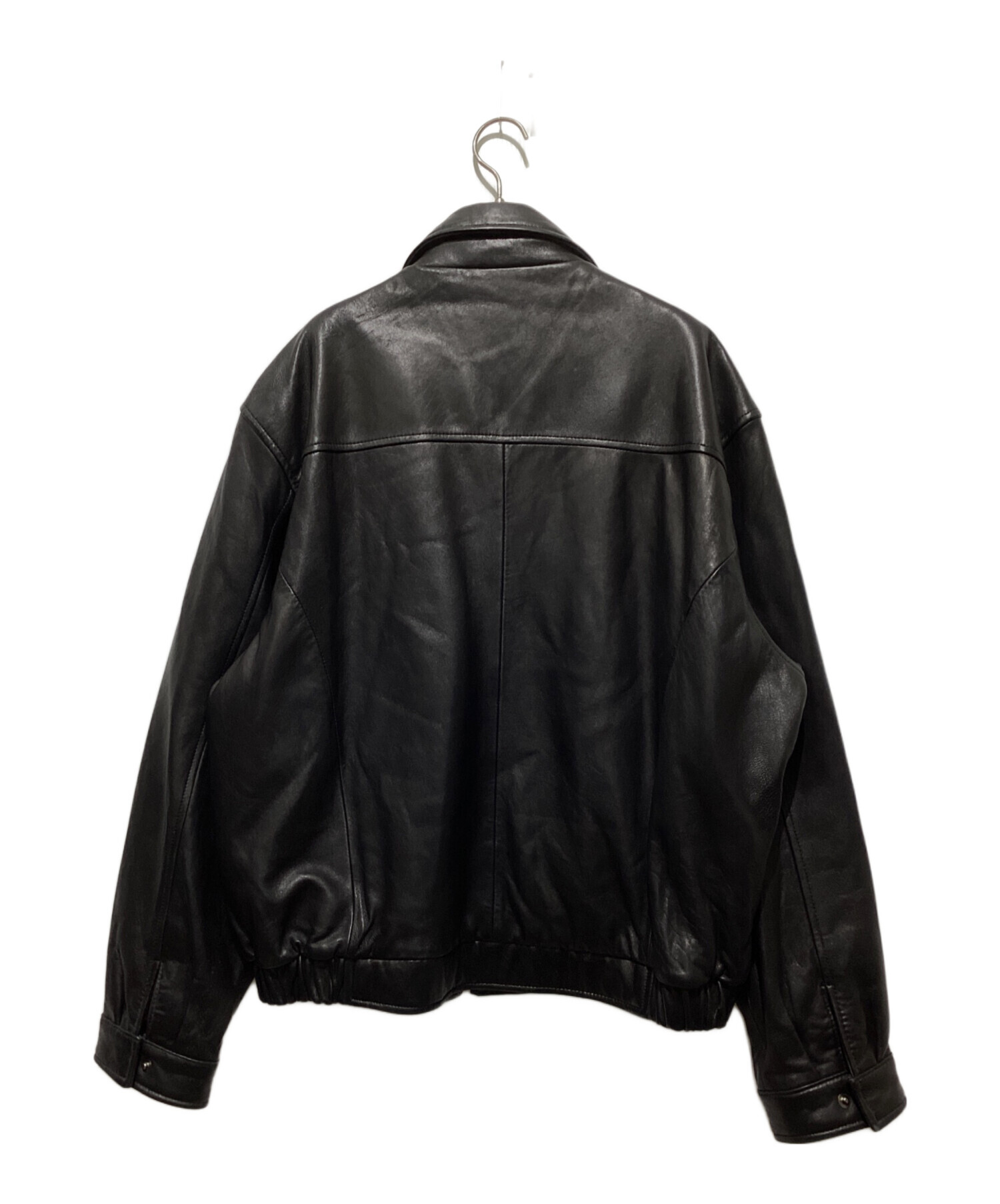 中古・古着通販】HATHAWAY (ハサウェイ) レザージャケット ブラック