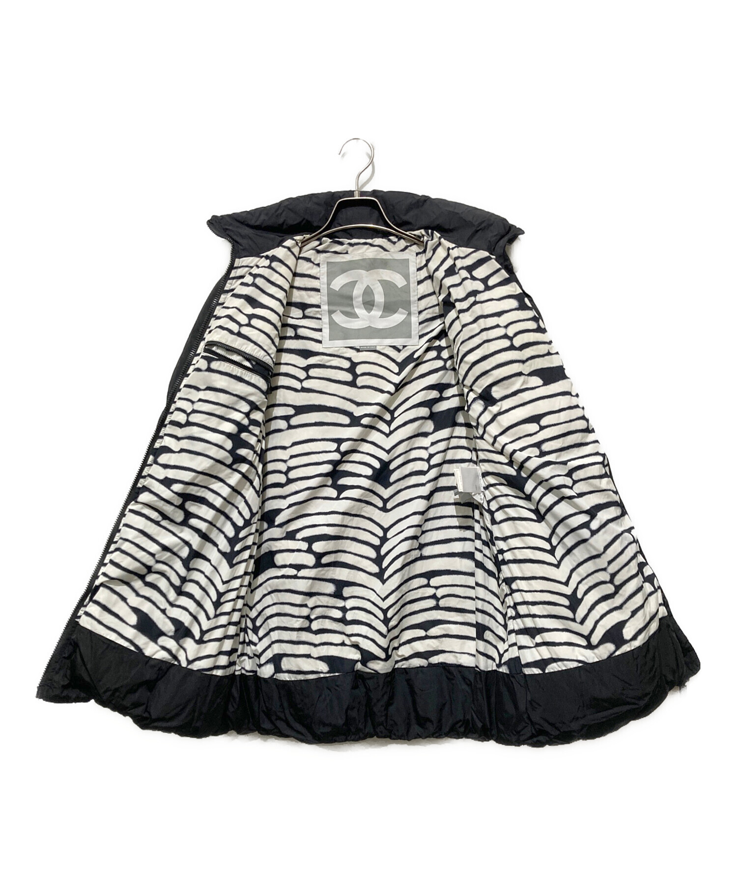 中古・古着通販】CHANEL (シャネル) ダウンジャケット ブラック サイズ 