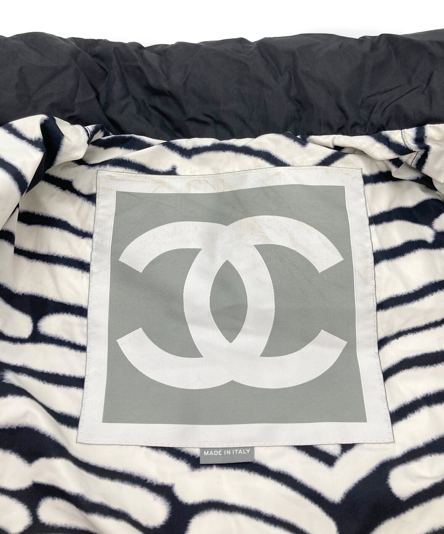 中古・古着通販】CHANEL (シャネル) ダウンジャケット ブラック サイズ 