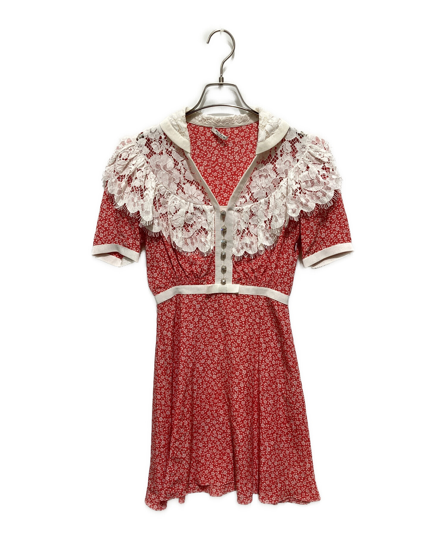 中古・古着通販】MIU MIU (ミュウミュウ) 総柄キャミソールワンピース