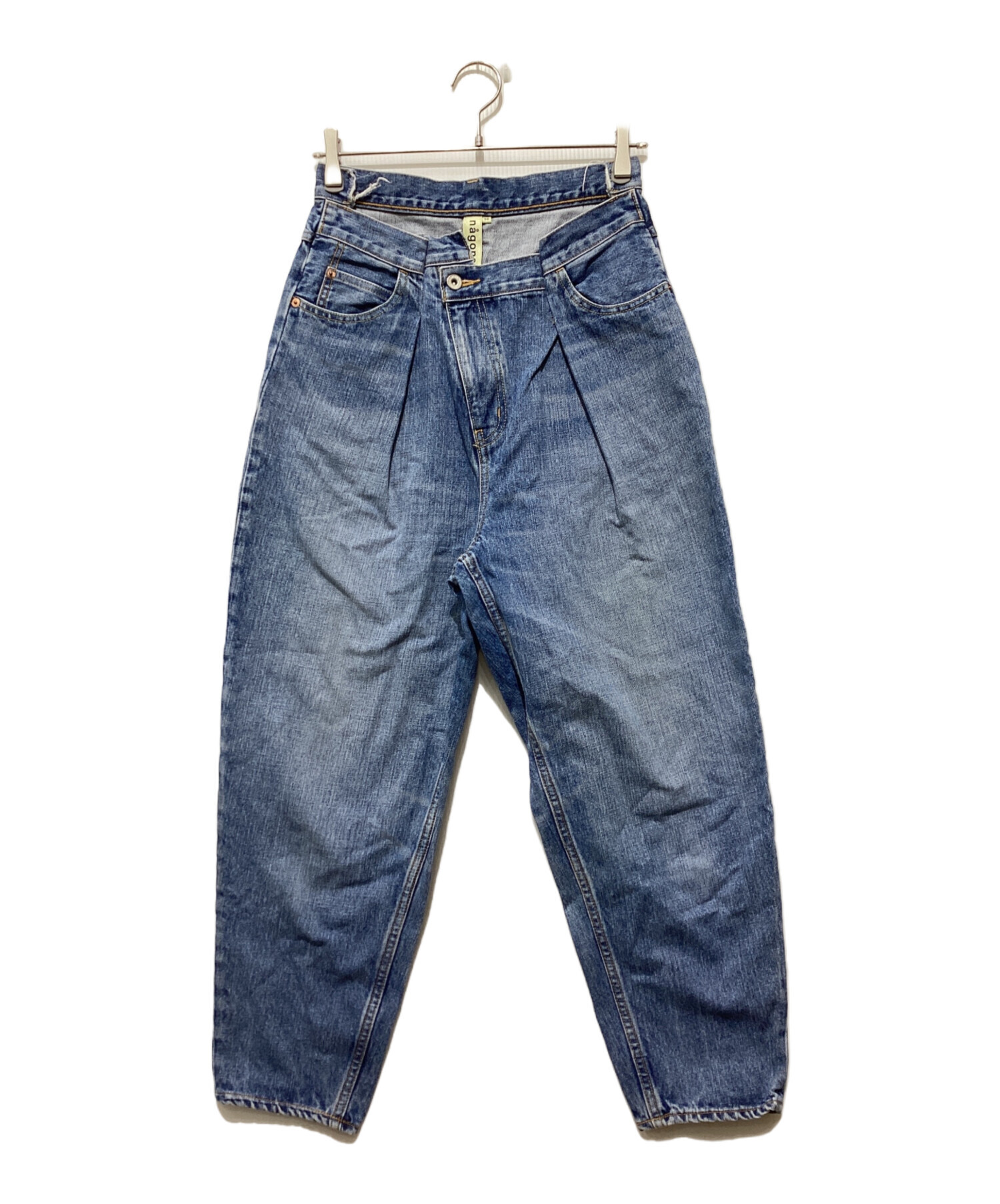 【新品未使用】 nagonstans パンツ ガチャベルト付き 匿名配送 中古・古着通販】nagonstans (ナゴンスタンス) タックモデストデニム