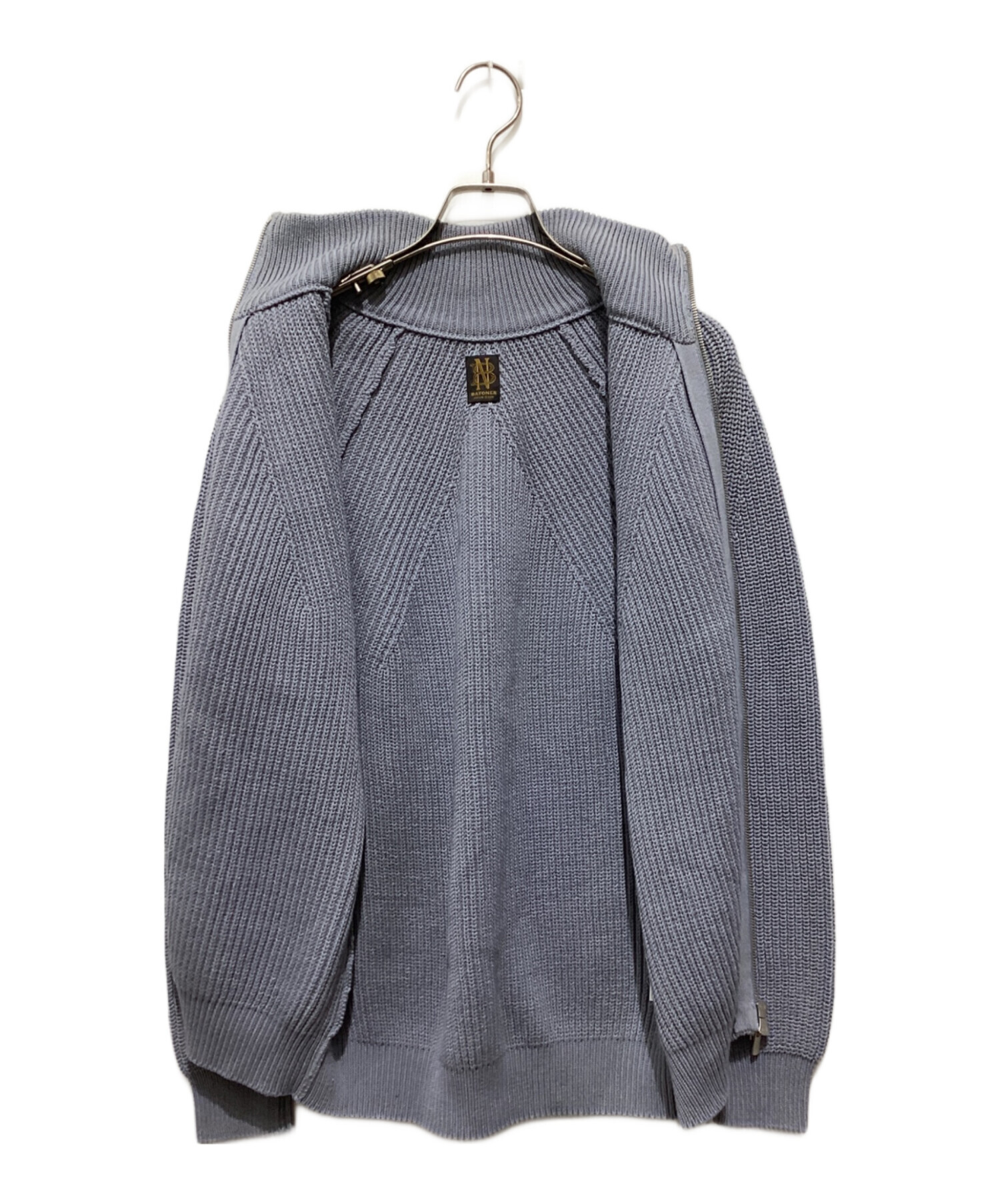 中古・古着通販】BATONER (バトナ―) SIGNATURE DRIVERS KNIT グレー 