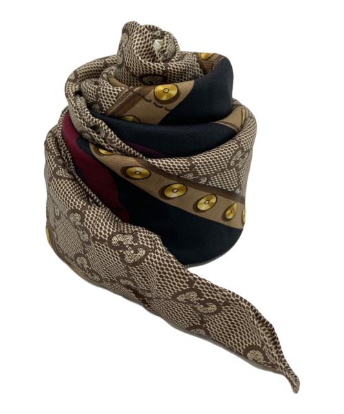 中古・古着通販】GUCCI (グッチ) シルクスカーフ ベージュ｜ブランド