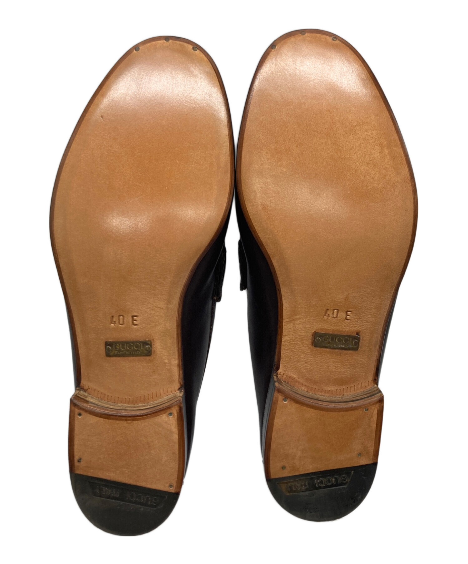 中古・古着通販】GUCCI (グッチ) シェリーラインホ-スビットローファー