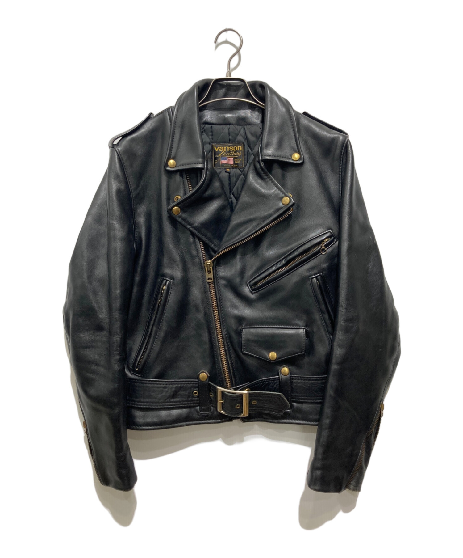 VANSON ダブルライダース　ジャケット　38 レザー　USA製 中古・古着通販】VANSON (バンソン) TYPE C2 ダブルライダース