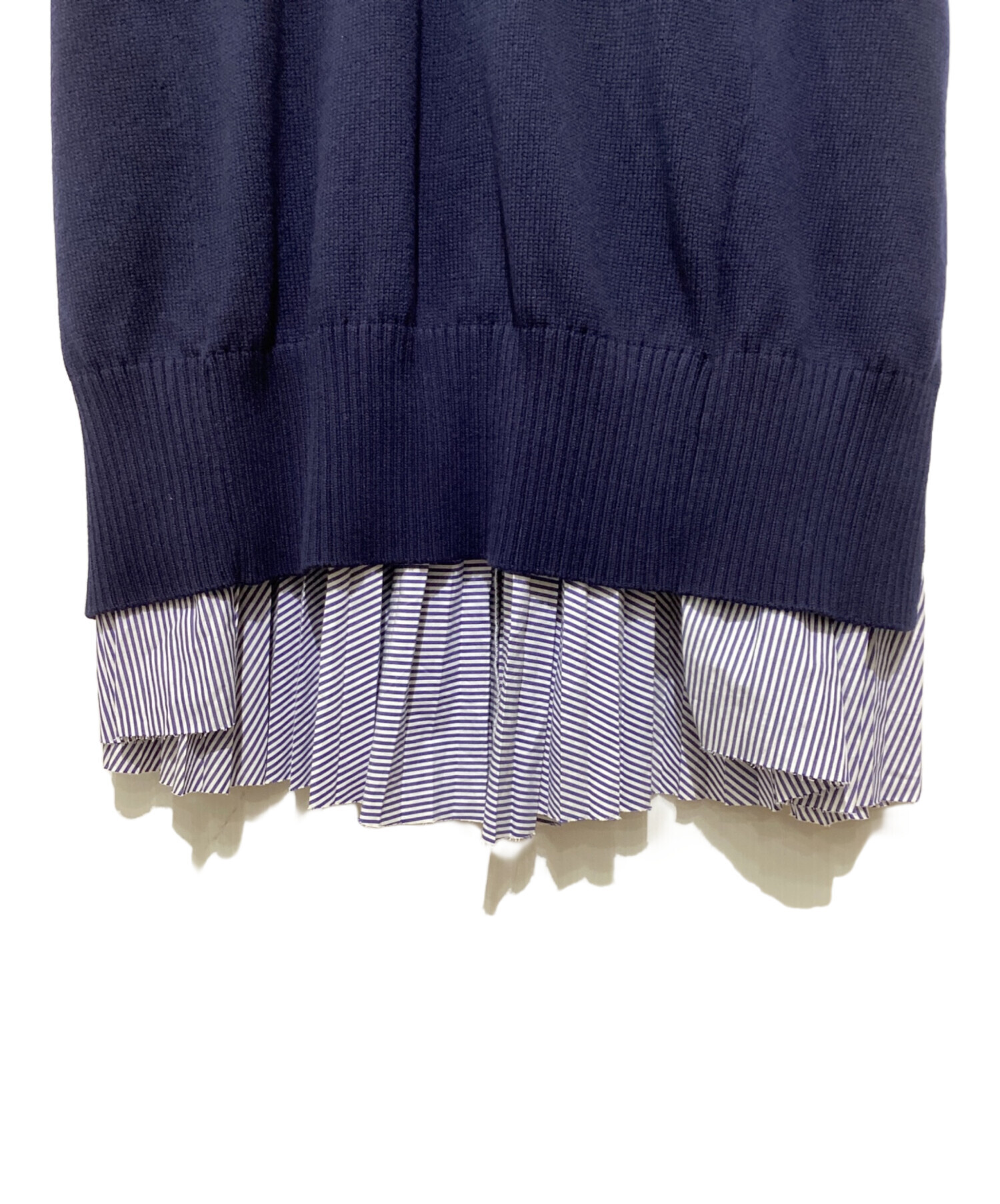 中古・古着通販】sacai (サカイ) プリーツレイヤードニットS/S