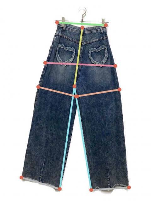 中古・古着通販】Ameri (アメリ) HEART PATCH DAMAGE DENIM PANTS