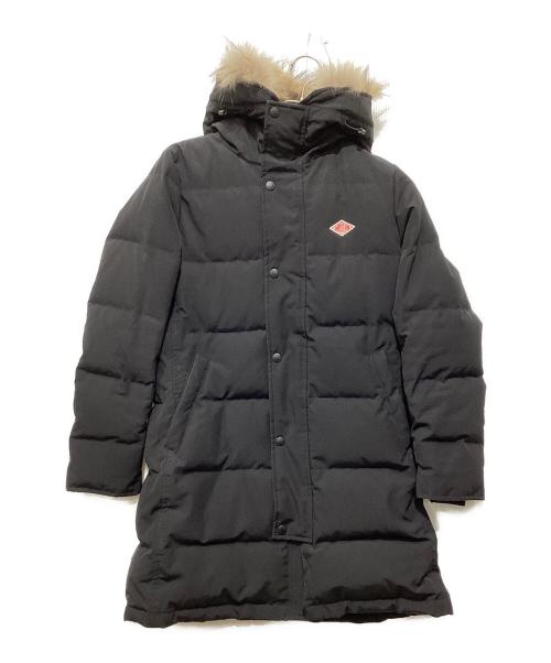 ★新品タグ付き★DANTON★フード付き ブラック ロングダウンジャケット★M DANTON ブラック ダウンジャケット フード付き