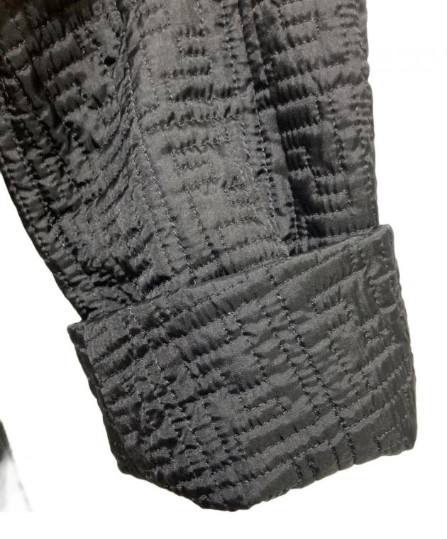 希少品 FENDI ズッカ FF柄 キルティング ロングコート ブラック 42 希少品 FENDI ズッカ FF柄 キルティング ロングコート ブラック 42