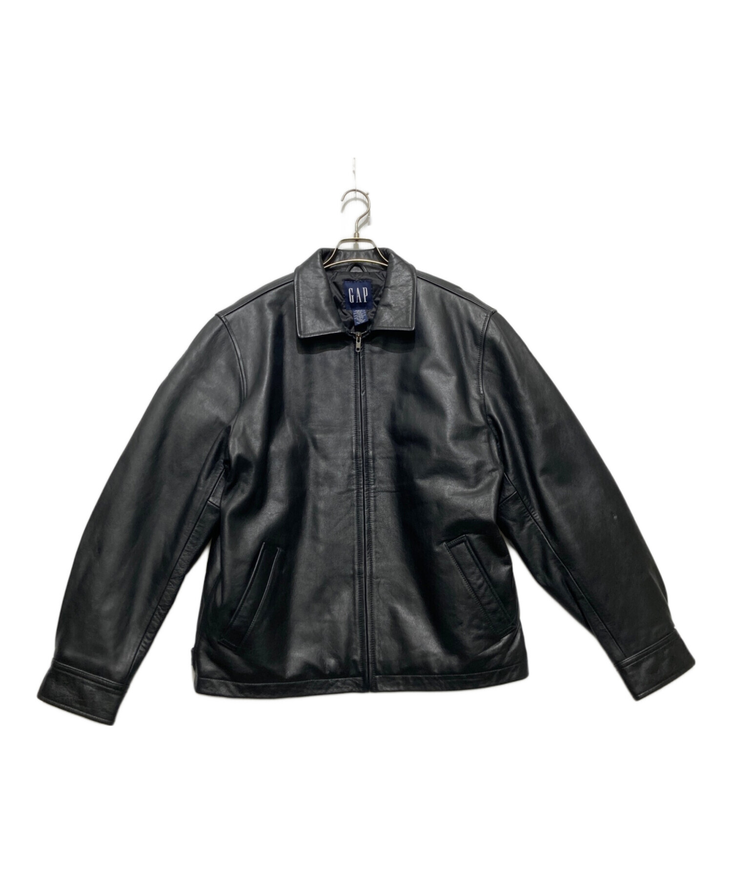 OLD GAP ギャップ レザージャケット XL ブラック 90年代 90s GAP オールドギャップ 厚手 レザージャケット 黒 XL ショート
