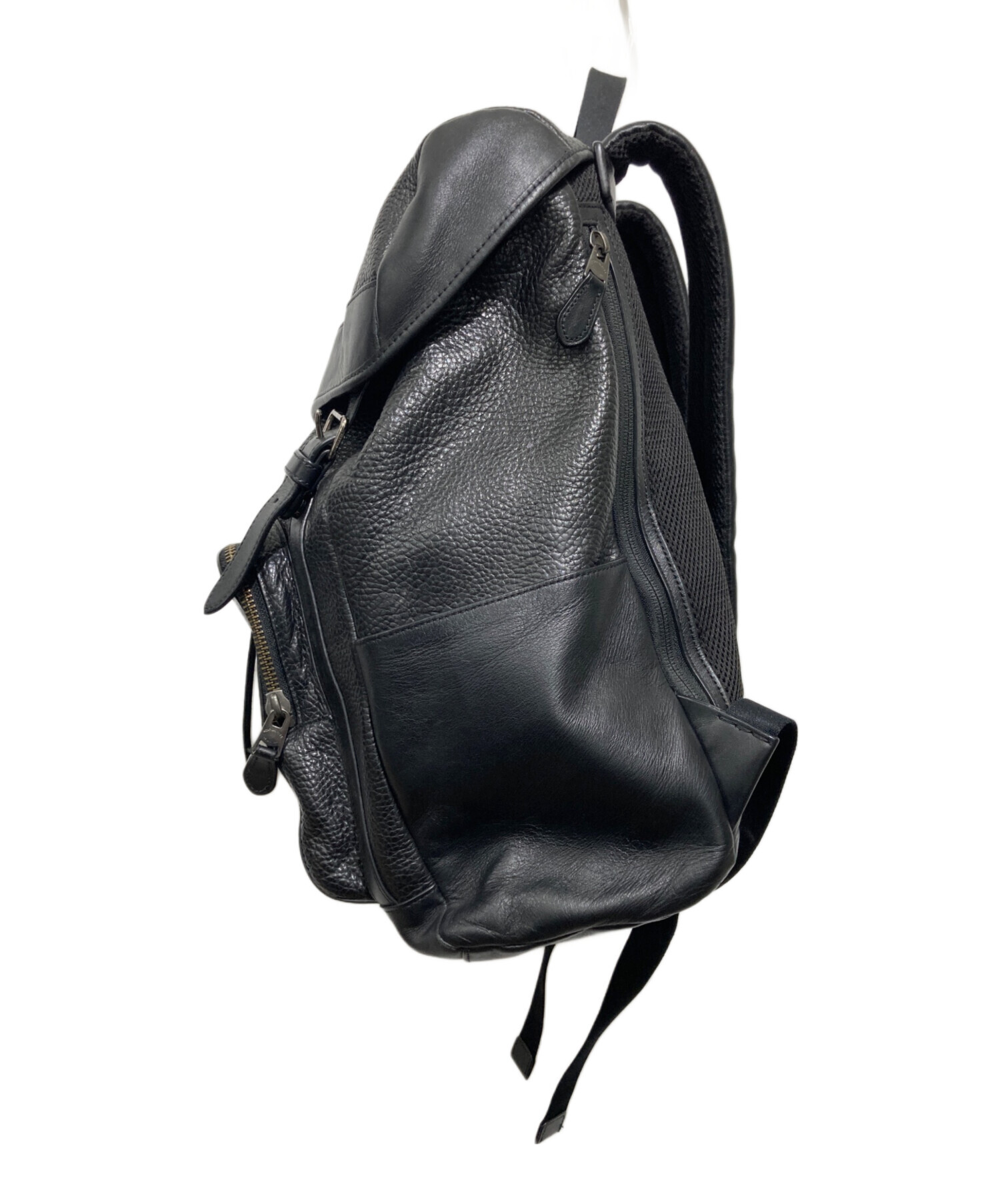 【coach】　ブラックレザーリュック 中古・古着通販】COACH (コーチ) レザーリュック ブラック｜ブランド