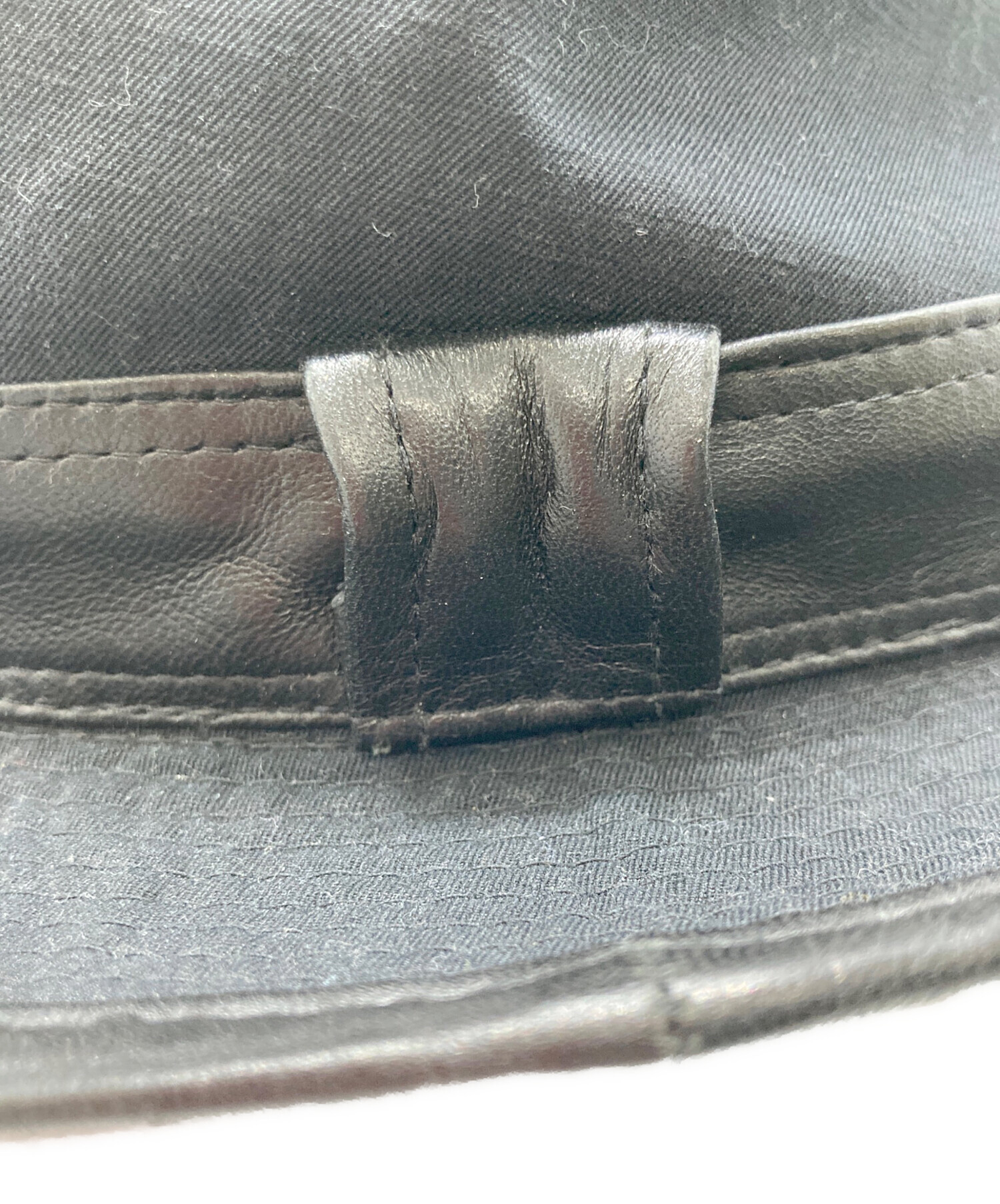 中古・古着通販】HERMES (エルメス) レザーリボン リネンブレンド