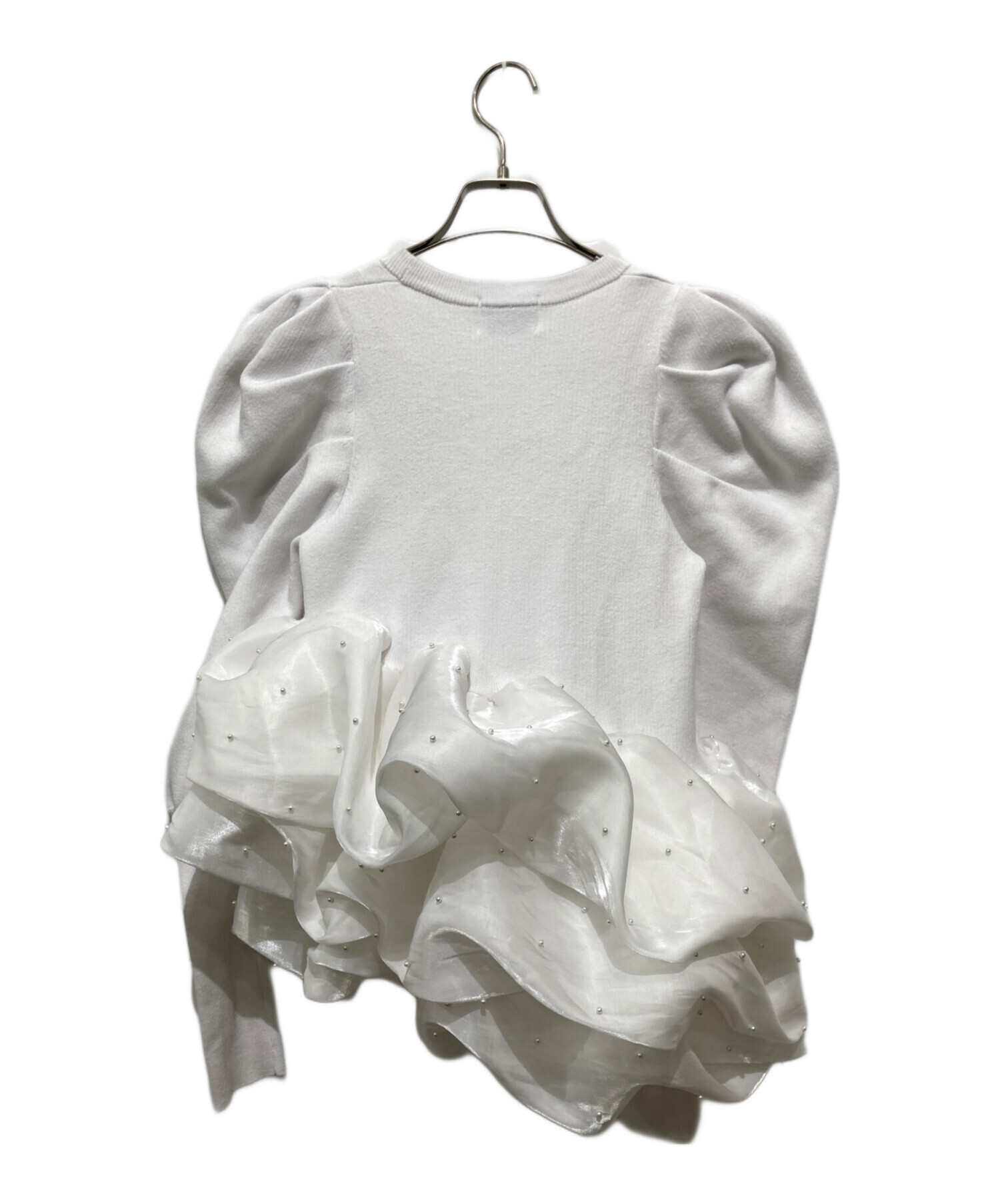 中古・古着通販】Bibiy. (ビビィ) AMELIE PEPURAMU KNIT ホワイト