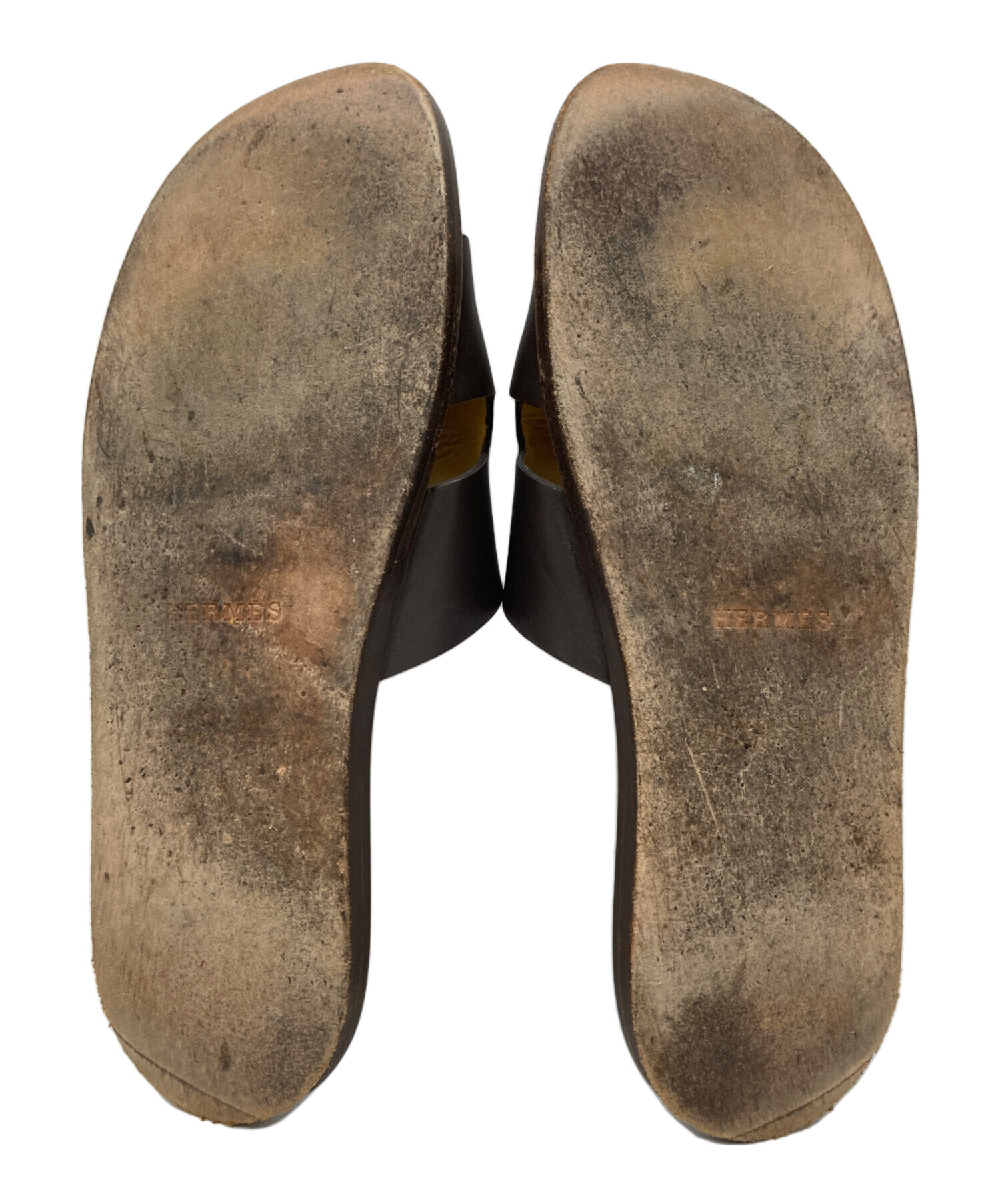 HERMES ブラウン サンダル 41 サイズ 楽天市場】HERMES エルメス ケブラール サンダル レザー ウッド