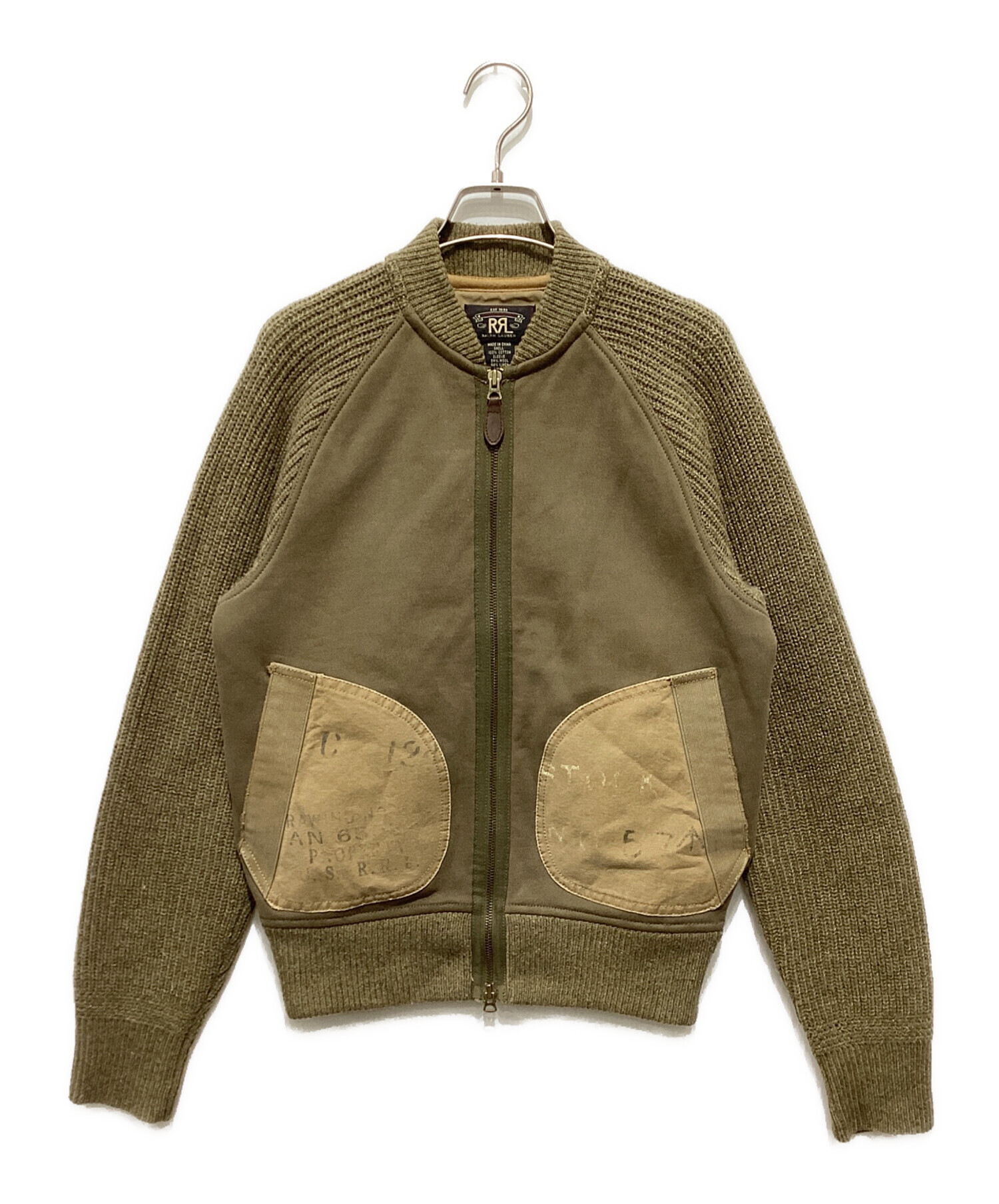 中古・古着通販】RRL (ダブルアールエル) ニット切替ジャケット 