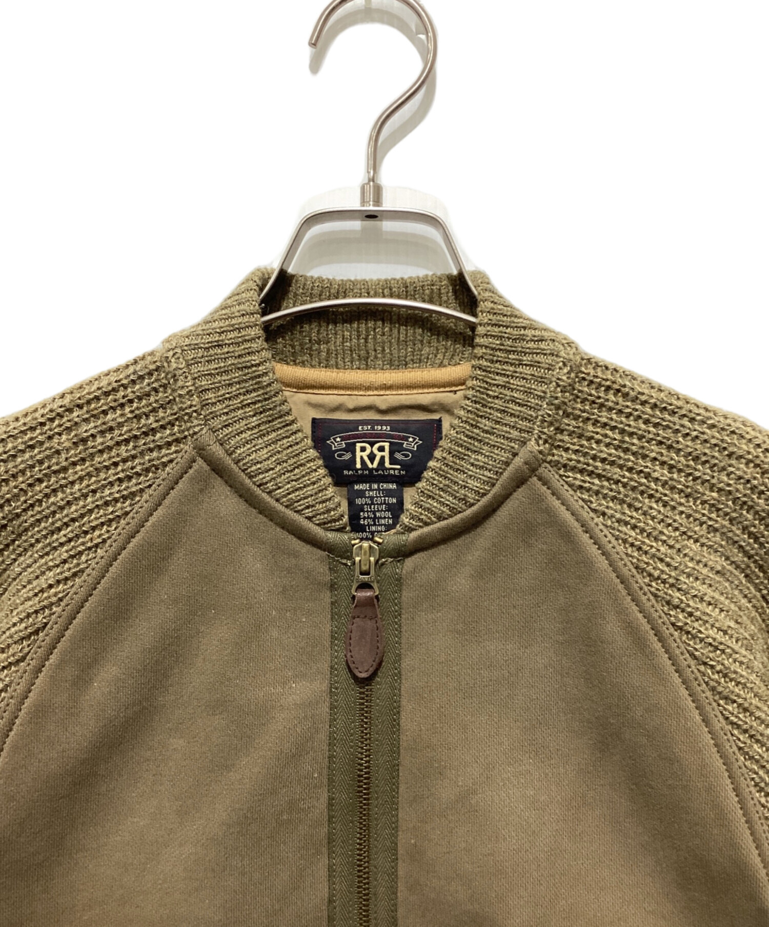 中古・古着通販】RRL (ダブルアールエル) ニット切替ジャケット