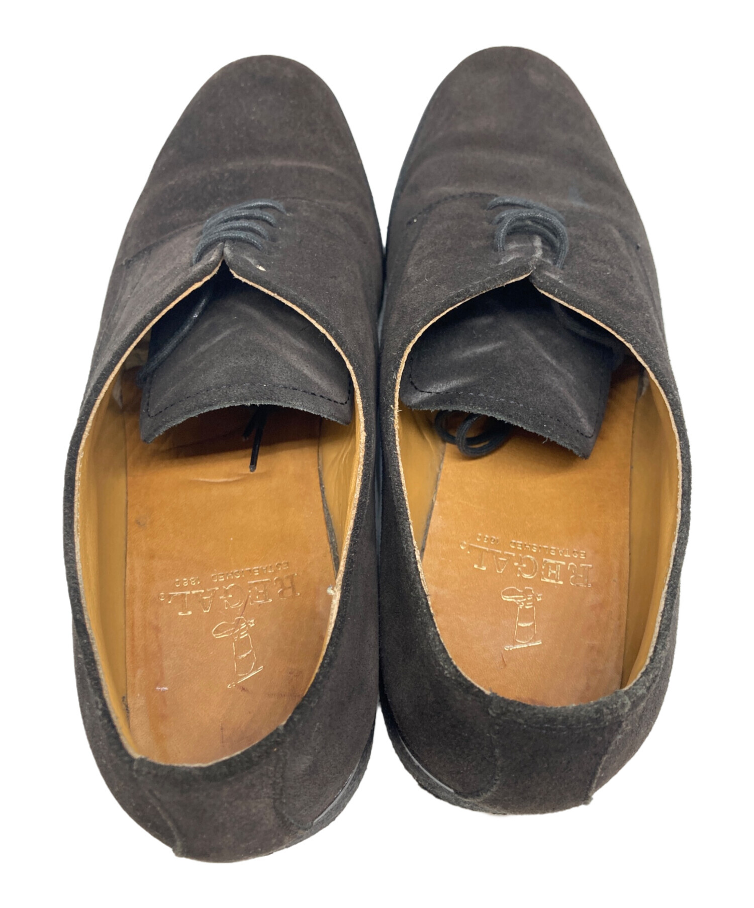 未使用　リーガル　スエード　プレーントゥ　クレープソール　25.5 中古・古着通販】REGAL (リーガル) クレープソール 外羽根 スエード