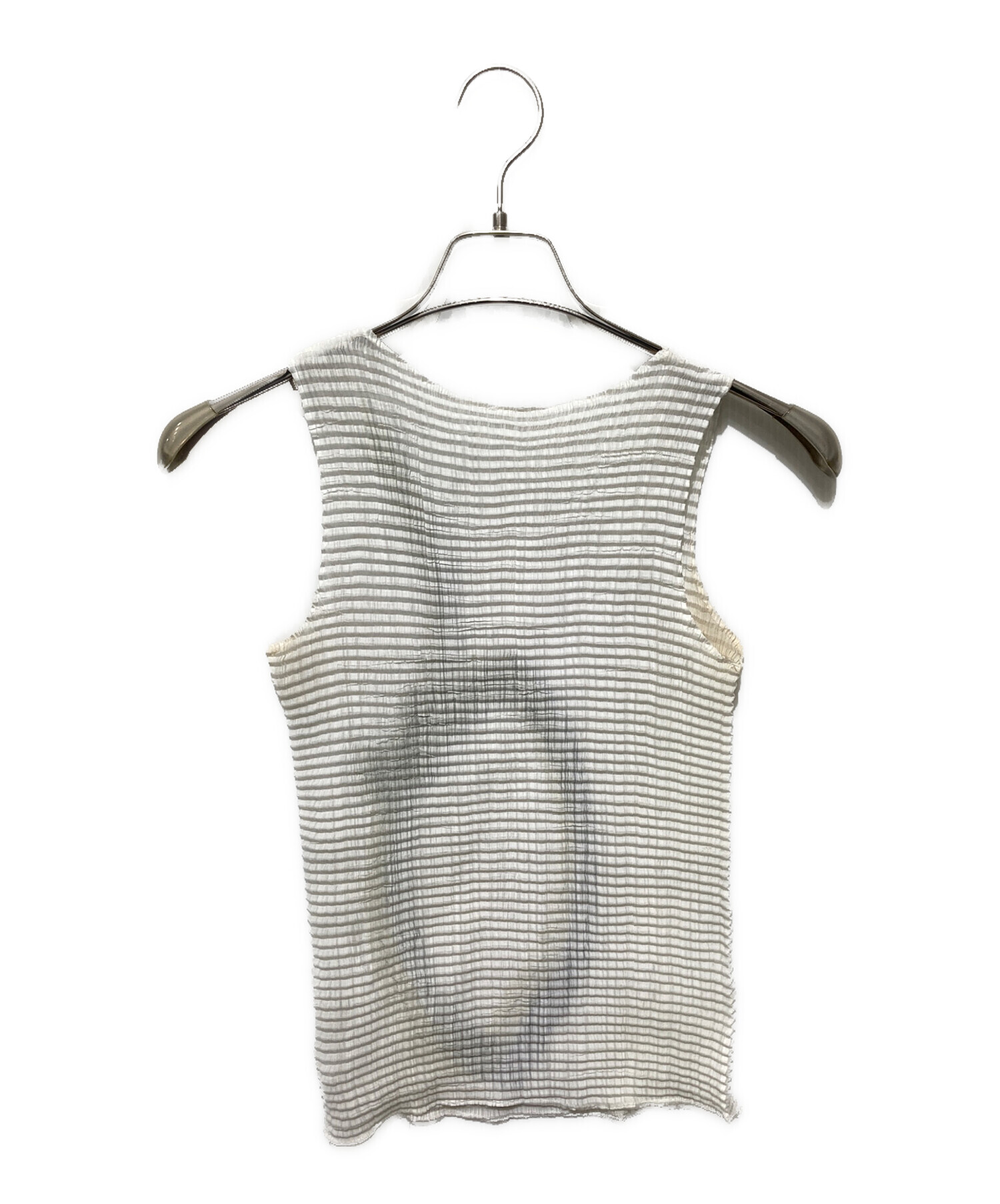 ISSEY MIYAKE イッセイミヤケ Tシャツ・カットソー L 白 【古着】【中古】【送料無料】 中古・古着通販】ISSEY MIYAKE (イッセイミヤケ) プリーツN/S