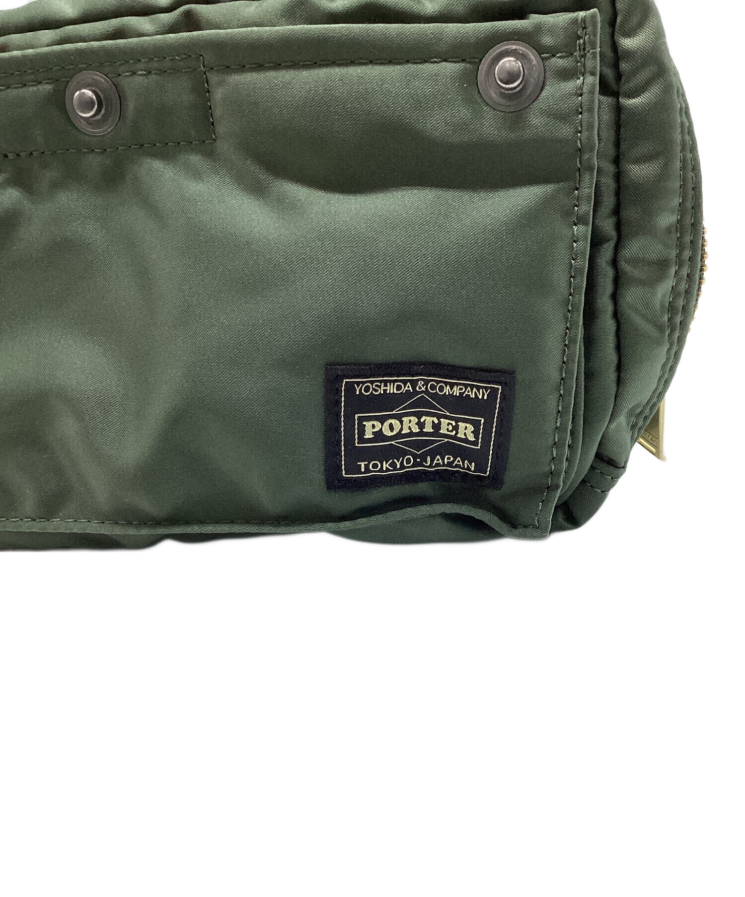 ✨古着好きに大人気✨ PORTER ポーター タンカー ボディバッグ カーキ 中古・古着通販】PORTER (ポーター) ウエストバッグ/タンカー カーキ