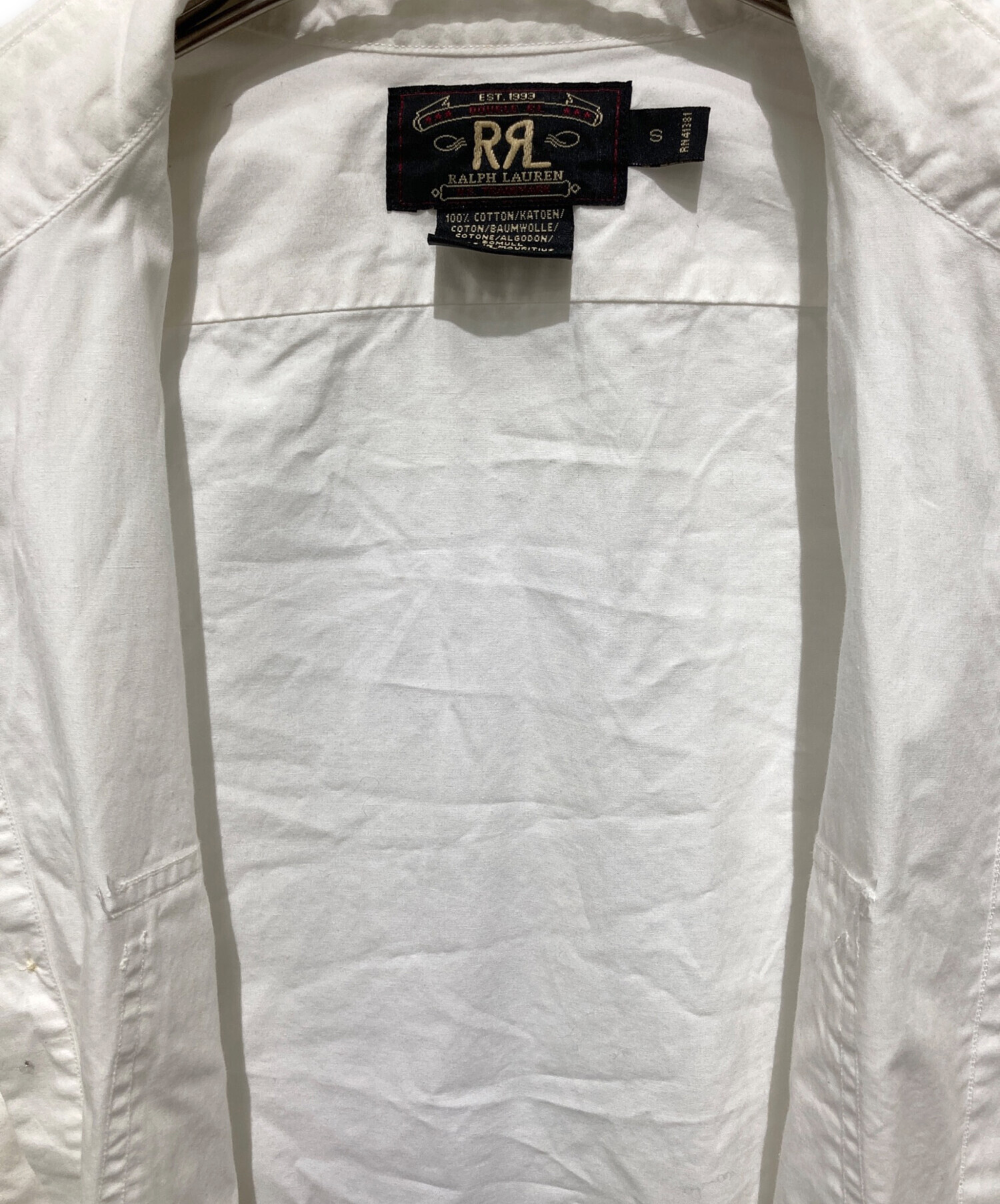 中古・古着通販】RRL (ダブルアールエル) 長袖シャツ ホワイト サイズ 