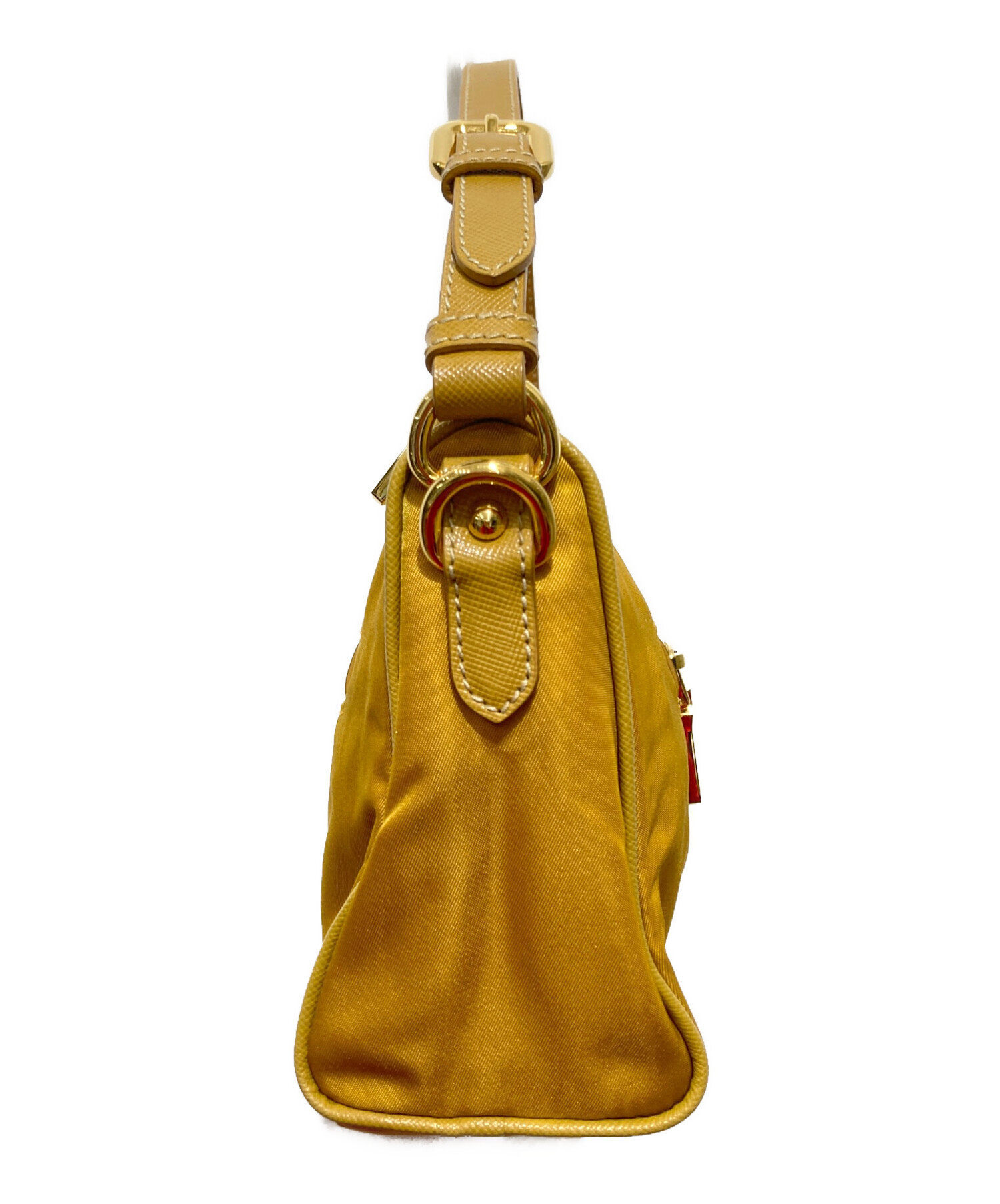 中古・古着通販】PRADA (プラダ) ロゴプレート ナイロンハンドバッグ 