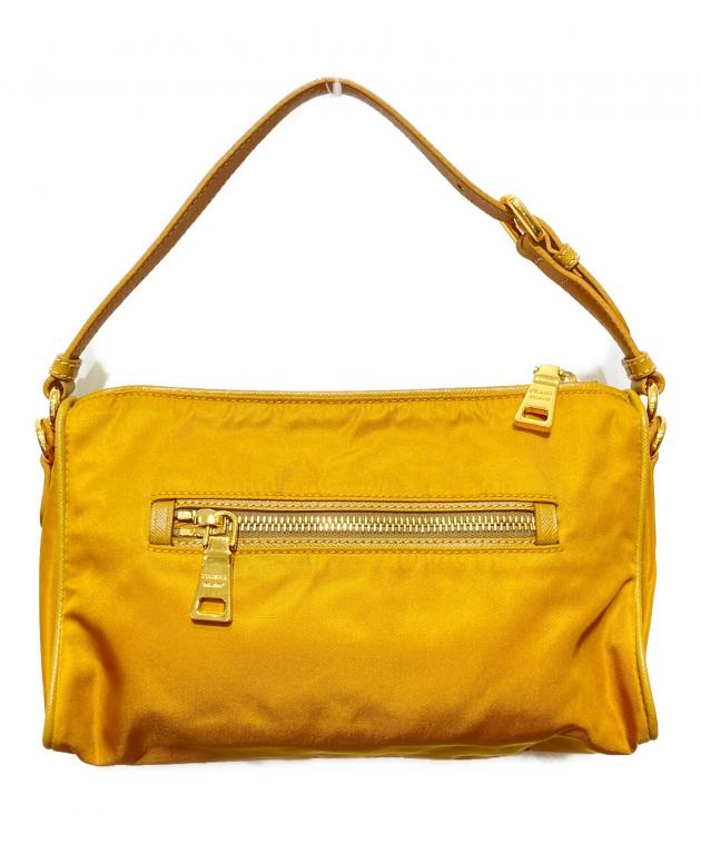 中古・古着通販】PRADA (プラダ) ロゴプレート ナイロンハンドバッグ