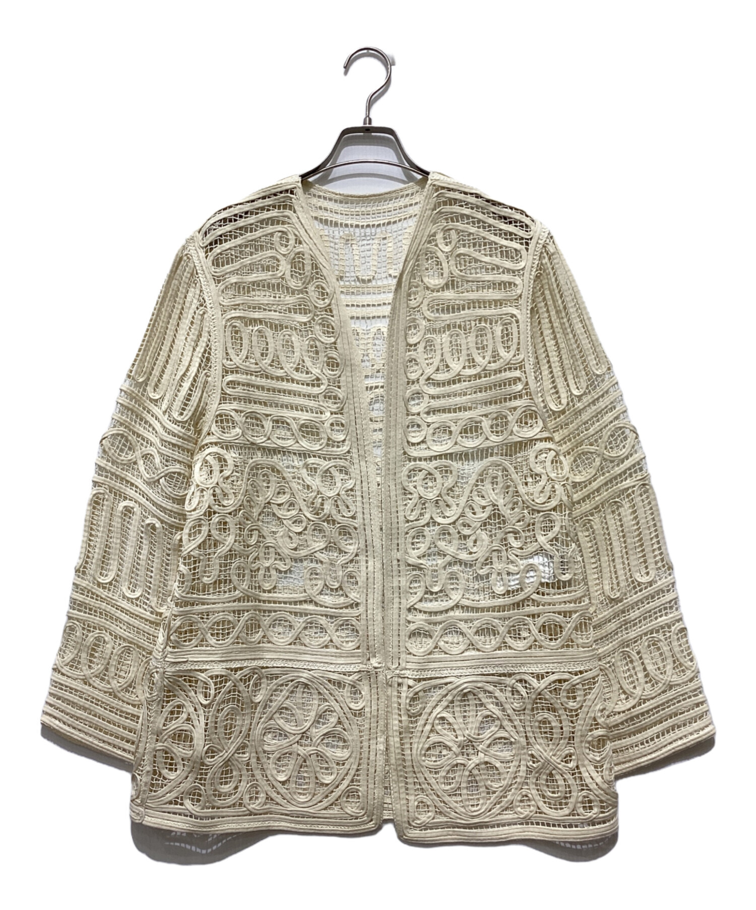 中古・古着通販】AMERI (アメリ) BATTEN LACE LIKE KNIT JACKET