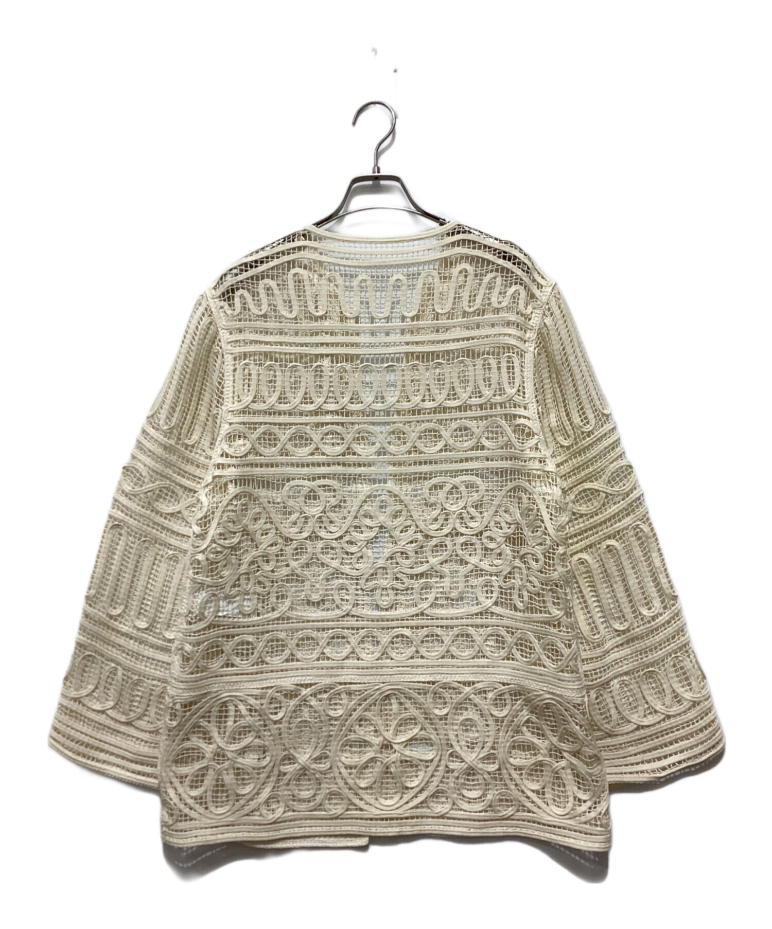 レディース BATTEN LACE LIKE KNIT JACKET ブラック