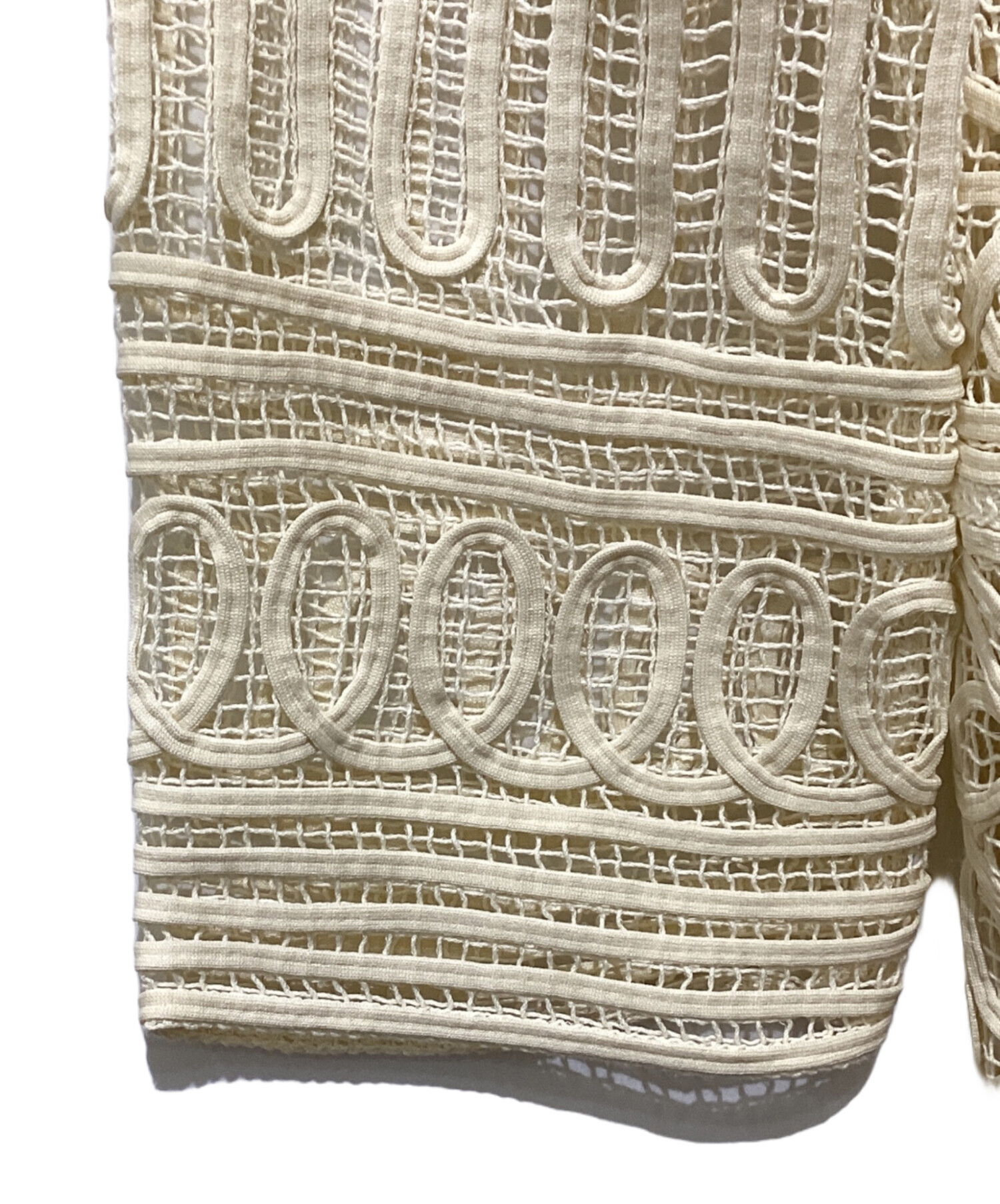 中古・古着通販】AMERI (アメリ) BATTEN LACE LIKE KNIT JACKET