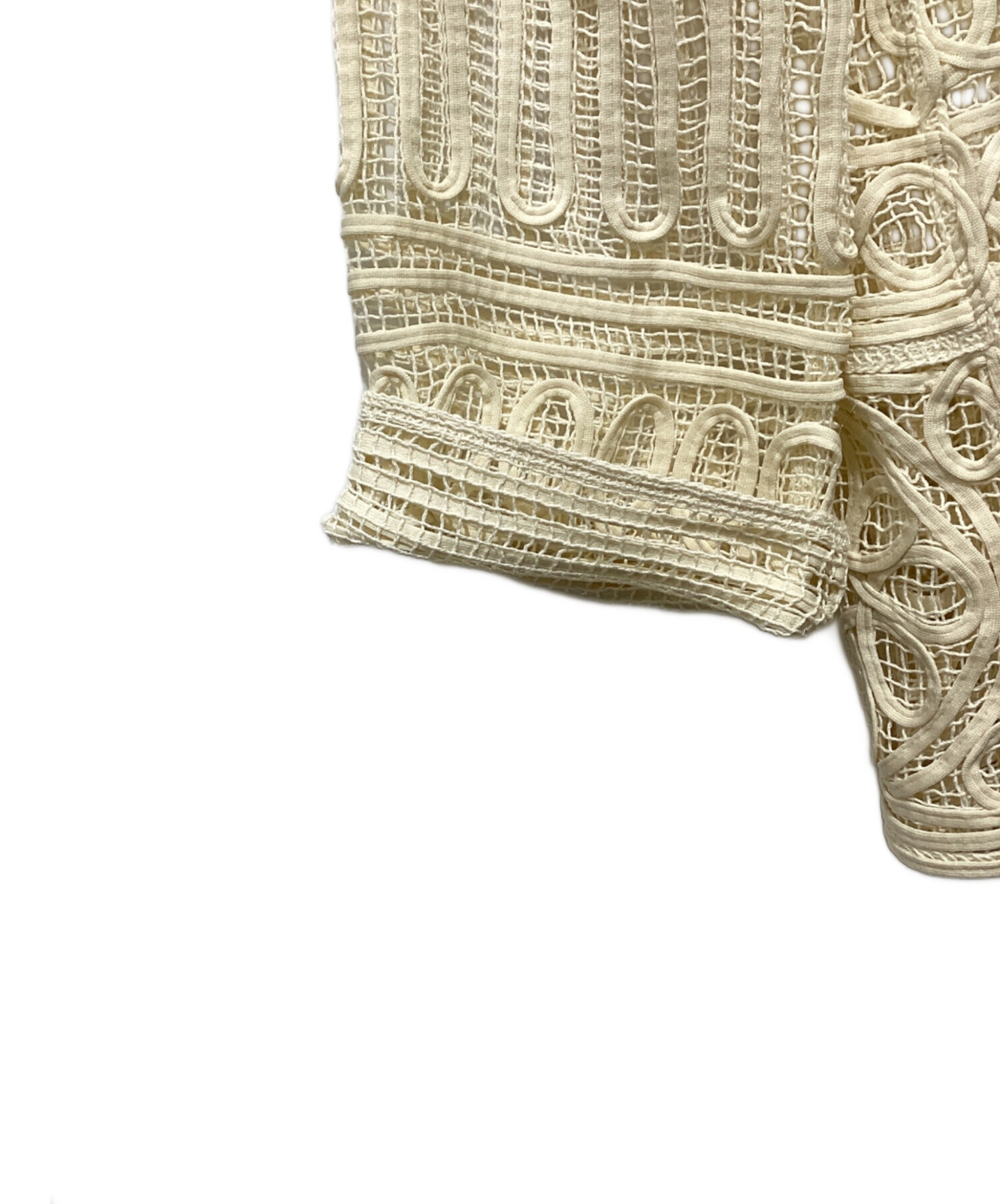 中古・古着通販】AMERI (アメリ) BATTEN LACE LIKE KNIT JACKET