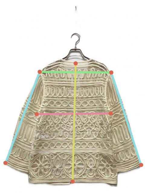 中古・古着通販】AMERI (アメリ) BATTEN LACE LIKE KNIT JACKET