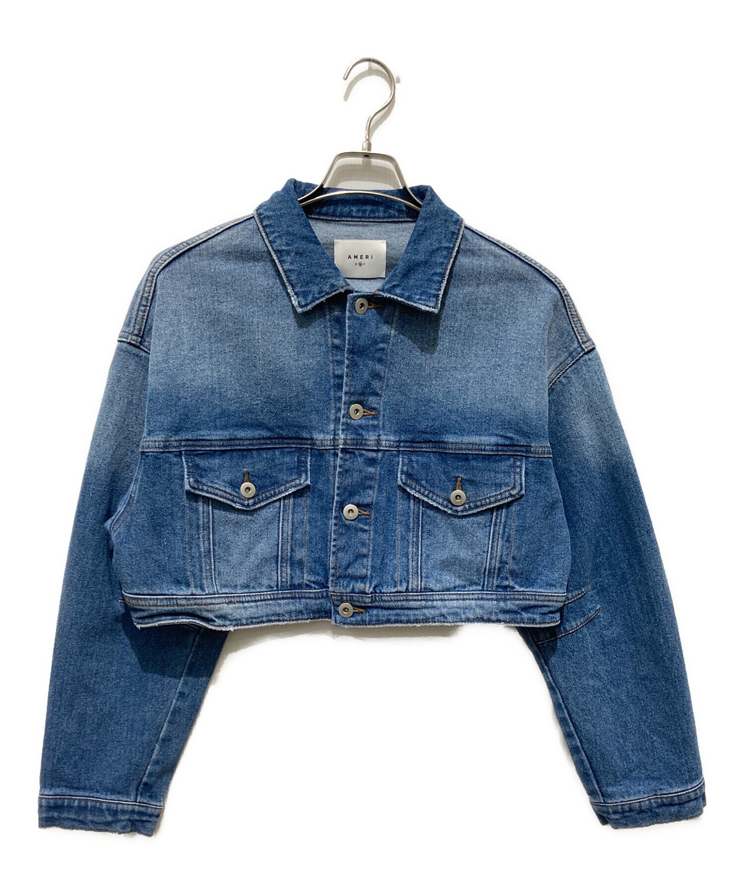中古・古着通販】AMERI (アメリ) CROPPED DENIM JACKET インディゴ 