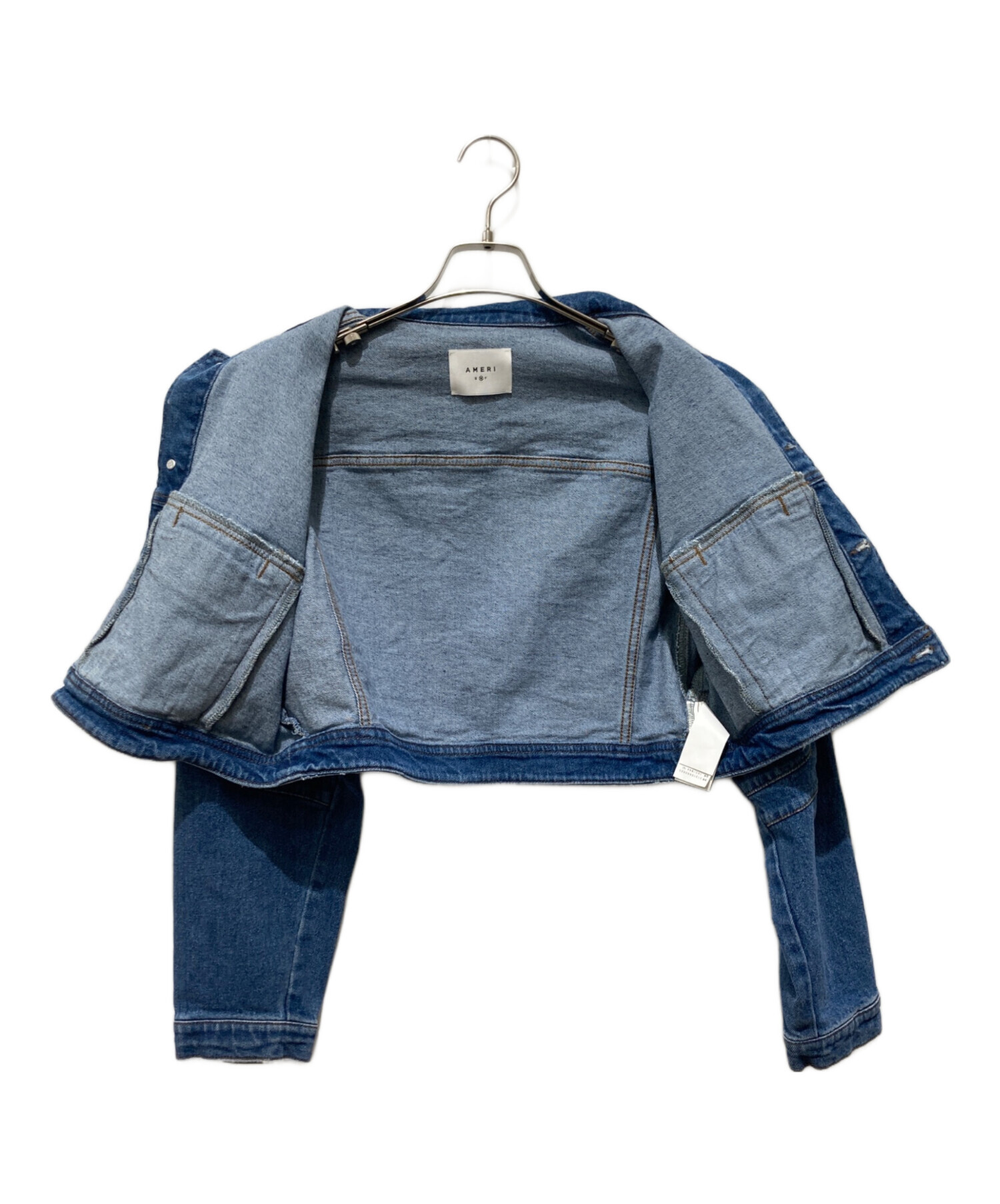 中古・古着通販】AMERI (アメリ) CROPPED DENIM JACKET インディゴ 