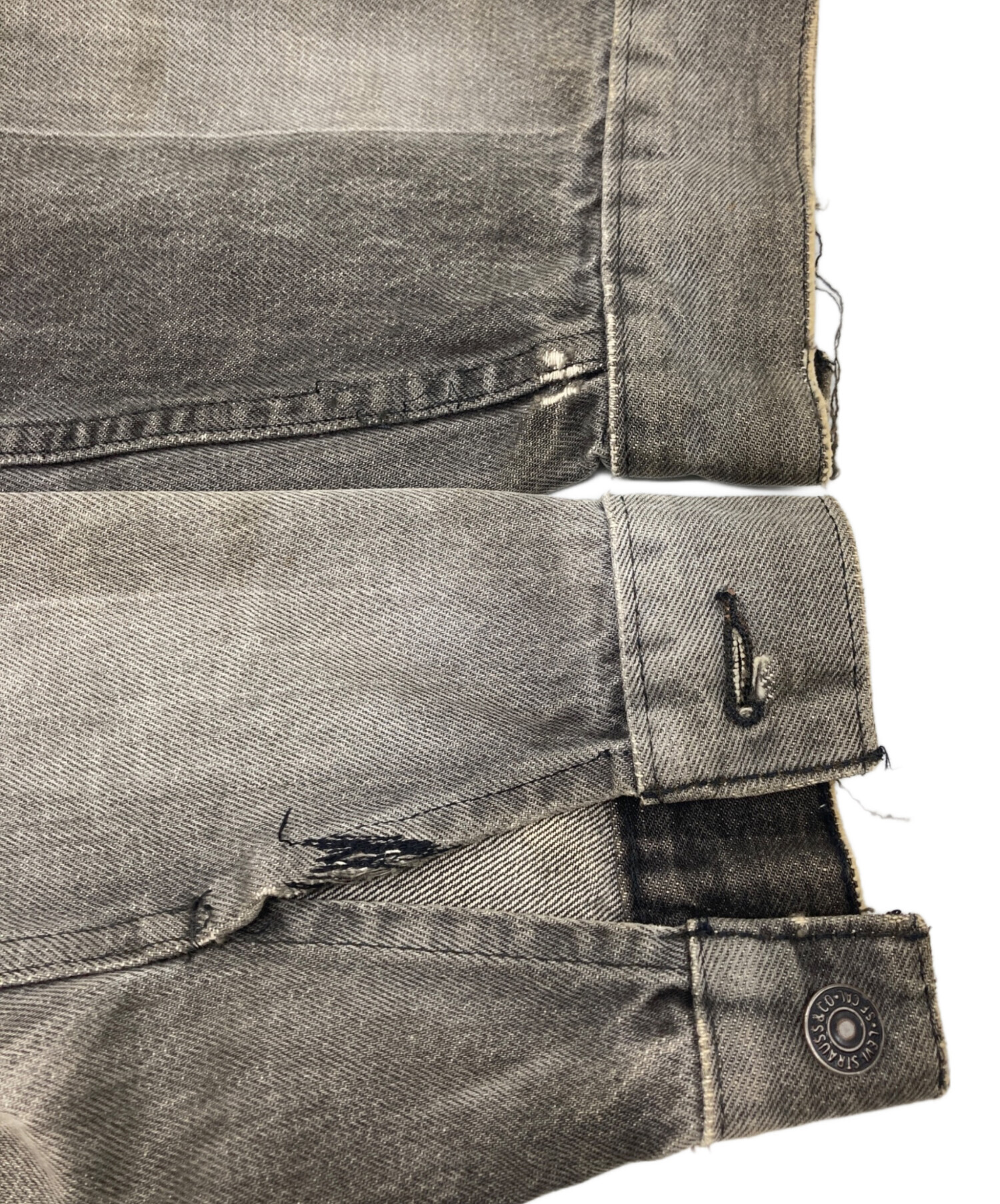 中古・古着通販】LEVI'S (リーバイス) 先染めブラックデニムジャケット
