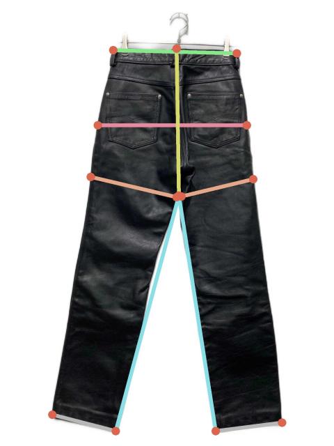 中古・古着通販】Schott (ショット) レザーパンツ ブラック サイズ:30