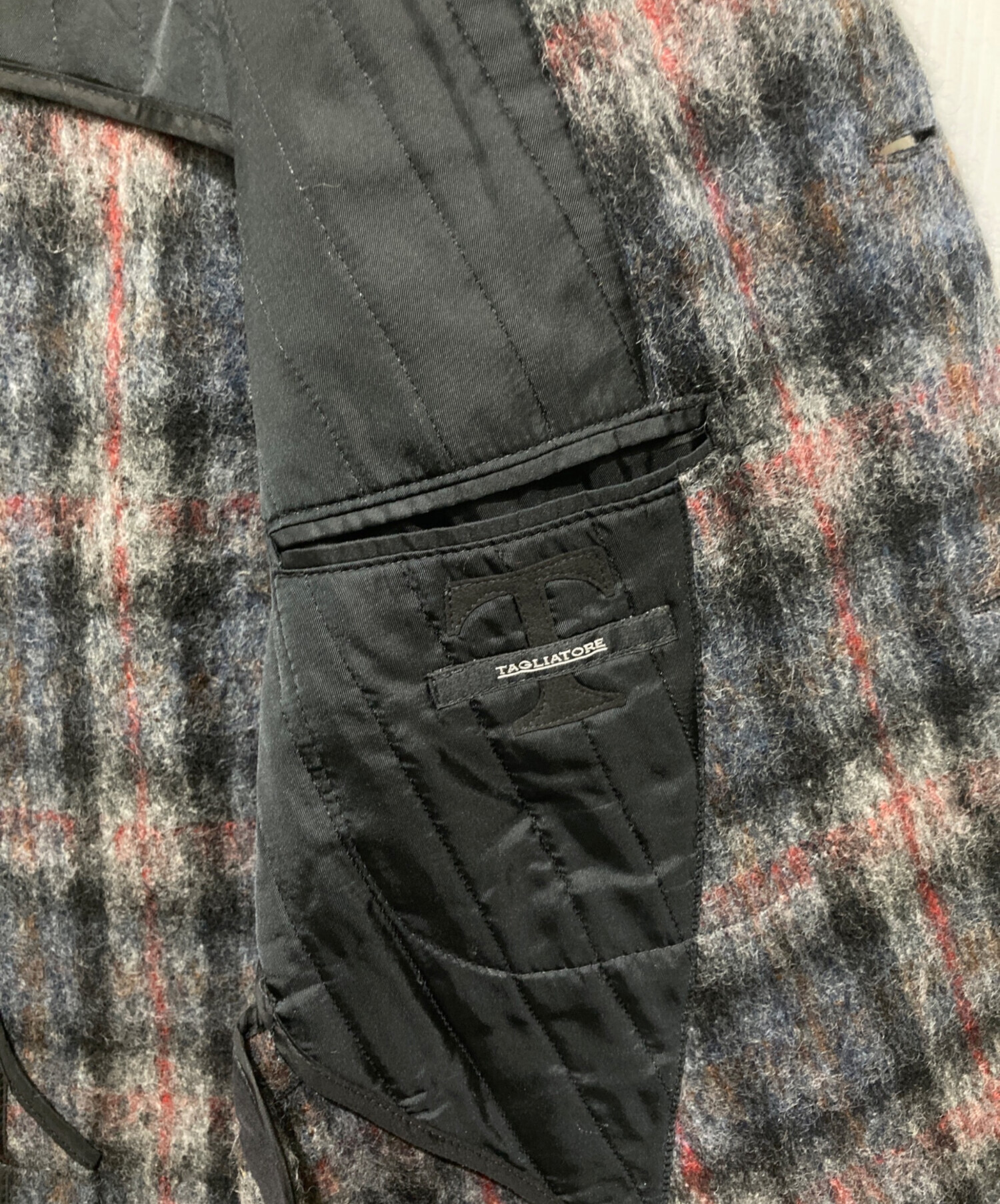 中古・古着通販】TAGLIATORE (タリアトーレ) ウール混チェックシングル