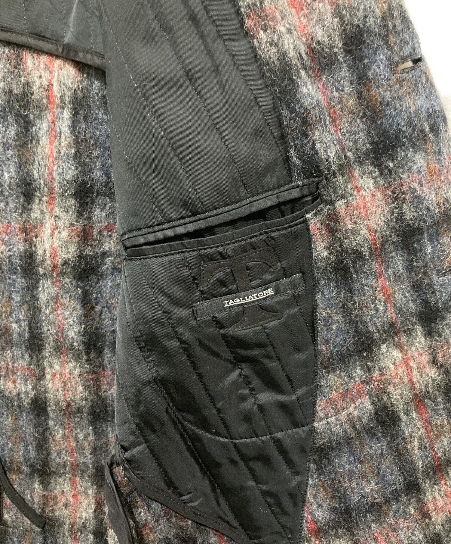 中古・古着通販】TAGLIATORE (タリアトーレ) ウール混チェックシングル