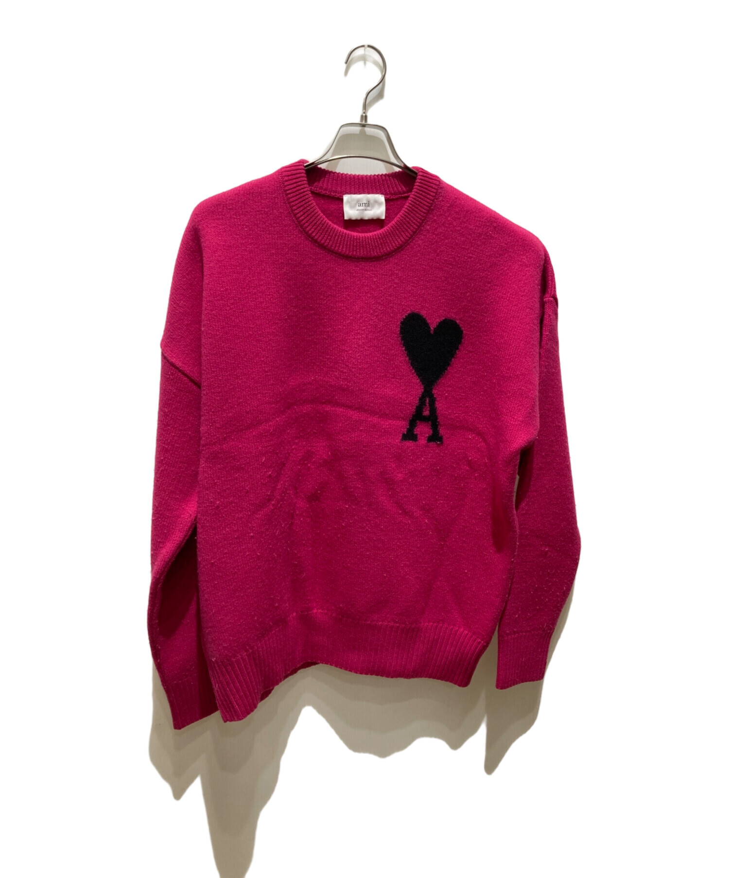 中古・古着通販】AMI PARIS (アミ パリス) ハートロゴニット ピンク