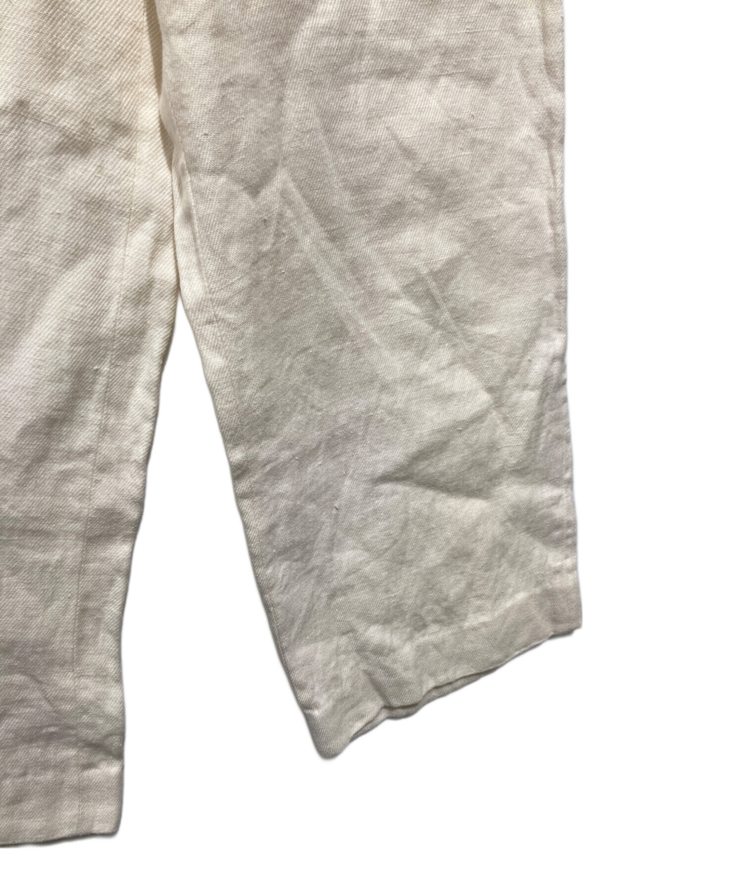 中古・古着通販】HERMES (エルメス) オールドリネンパンツ ホワイト