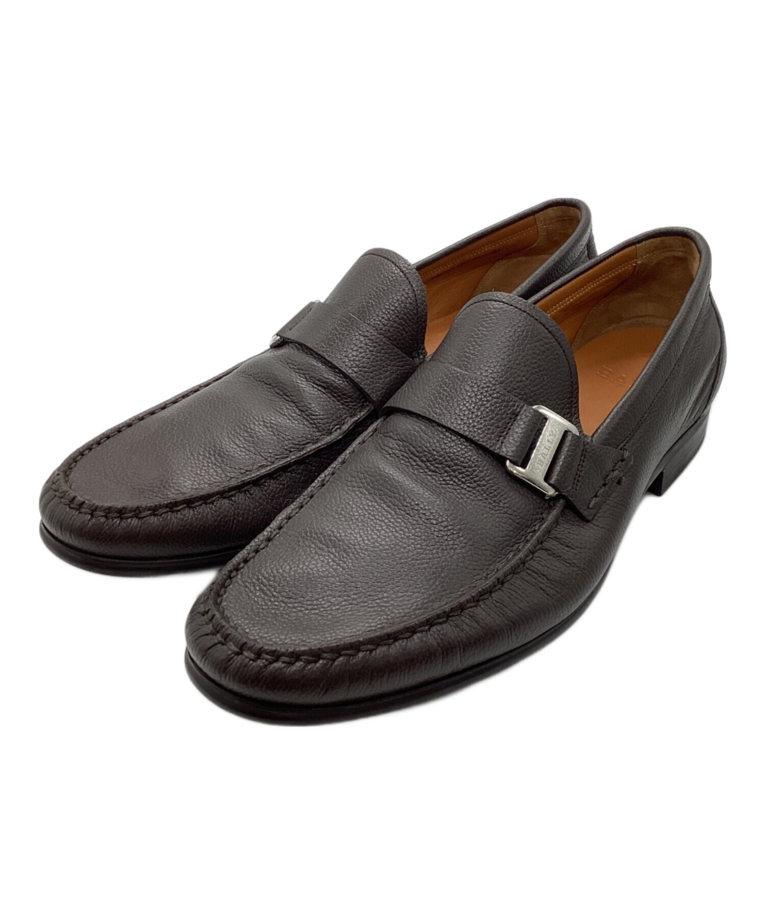 中古・古着通販】BALLY (バリー) ストラップローファー ブラウン